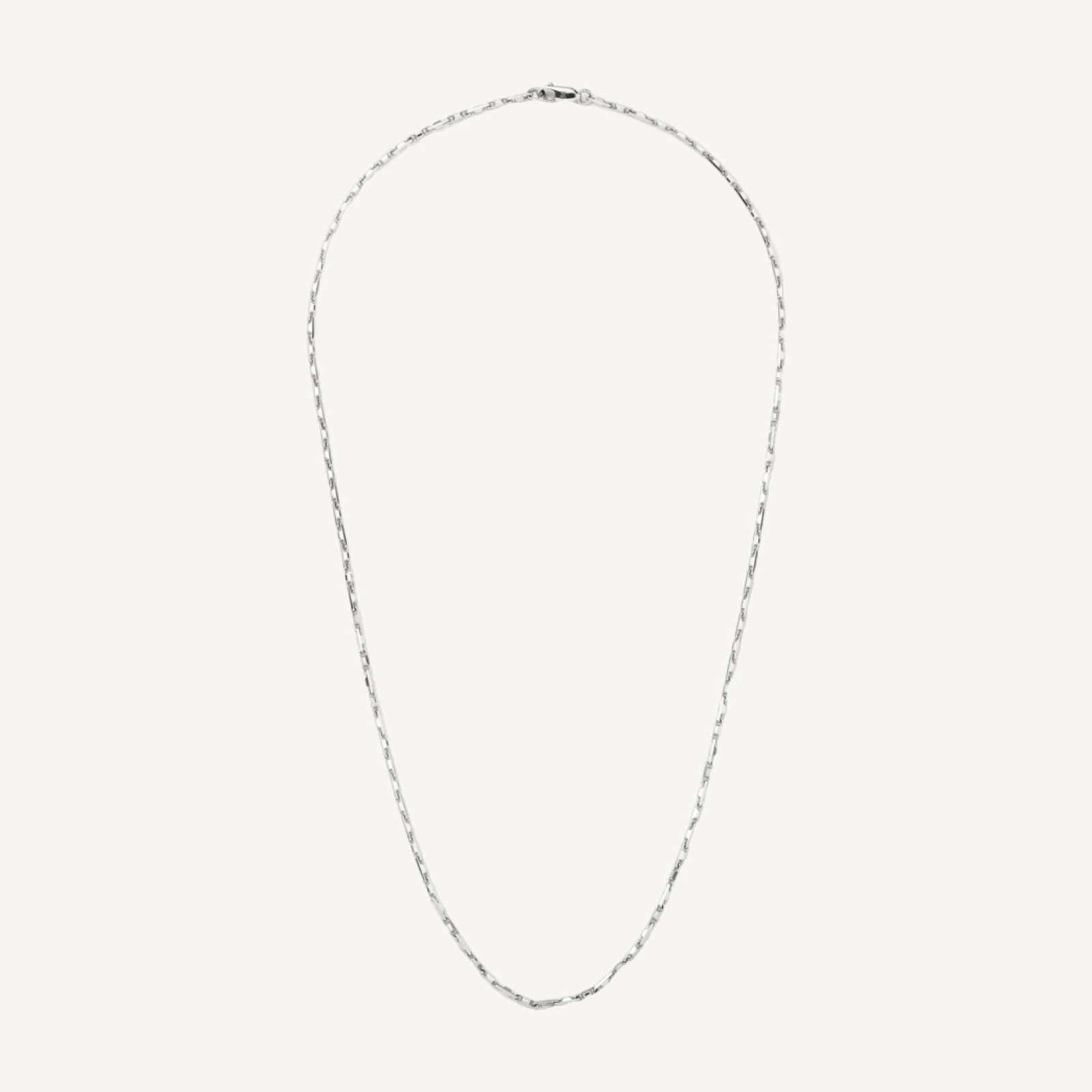Mens Interlocking Link Chain Necklace | Sterling Silver