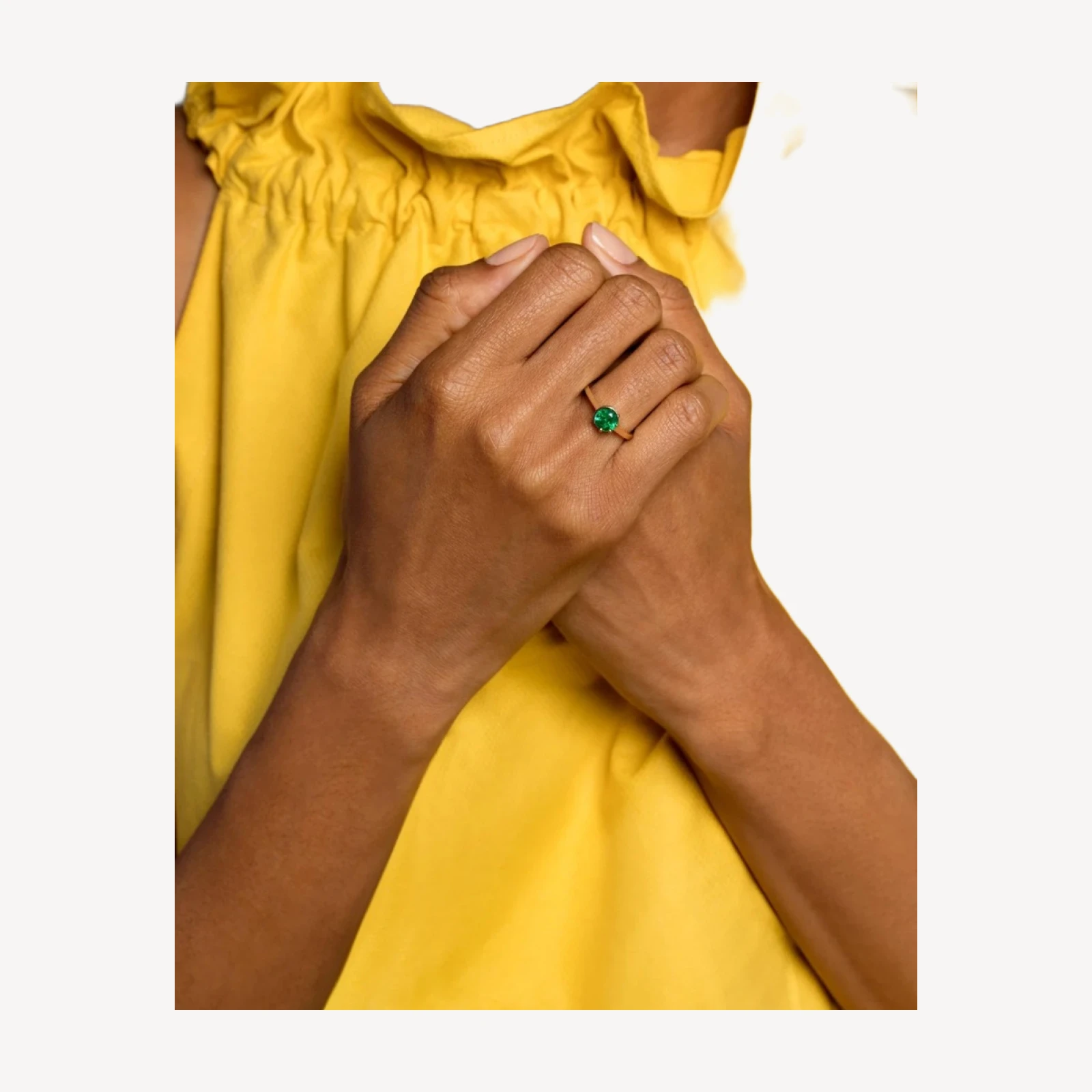 Sun & Moon Ring - Emerald