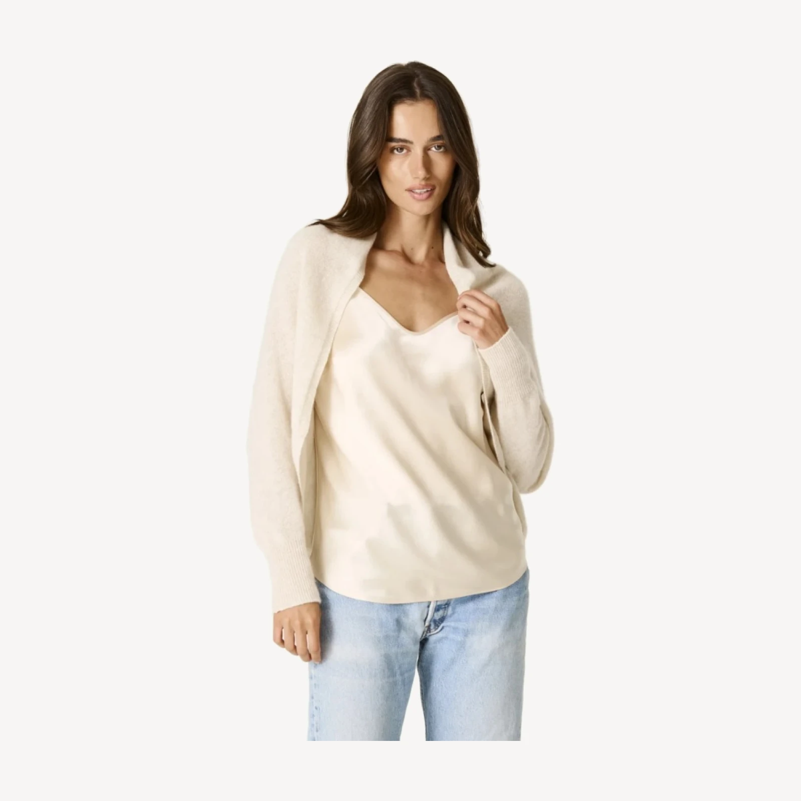MELI CASHMERE SHRUG - SAND