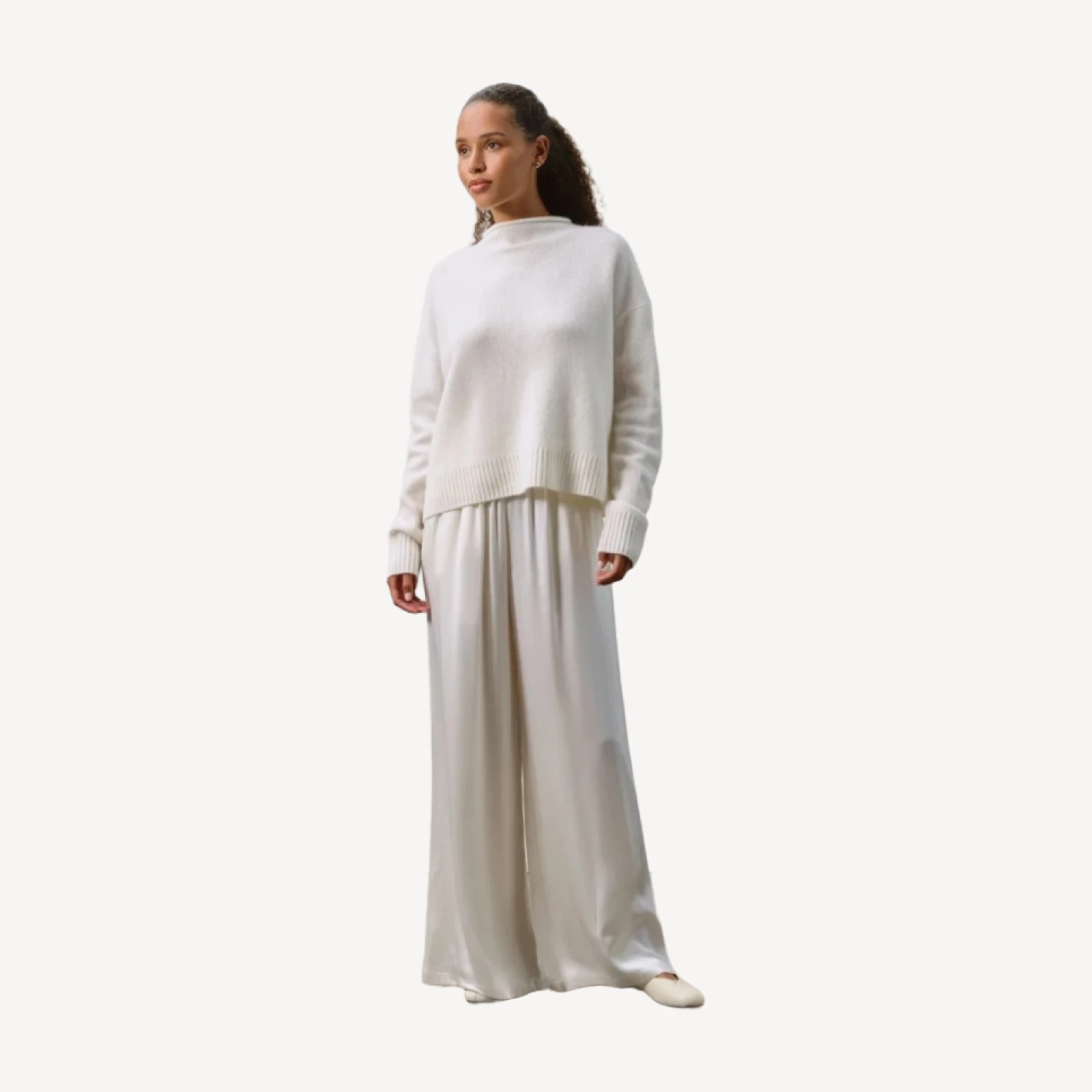 COSETTE CASHMERE ROLLNECK SWEATER - ECRU