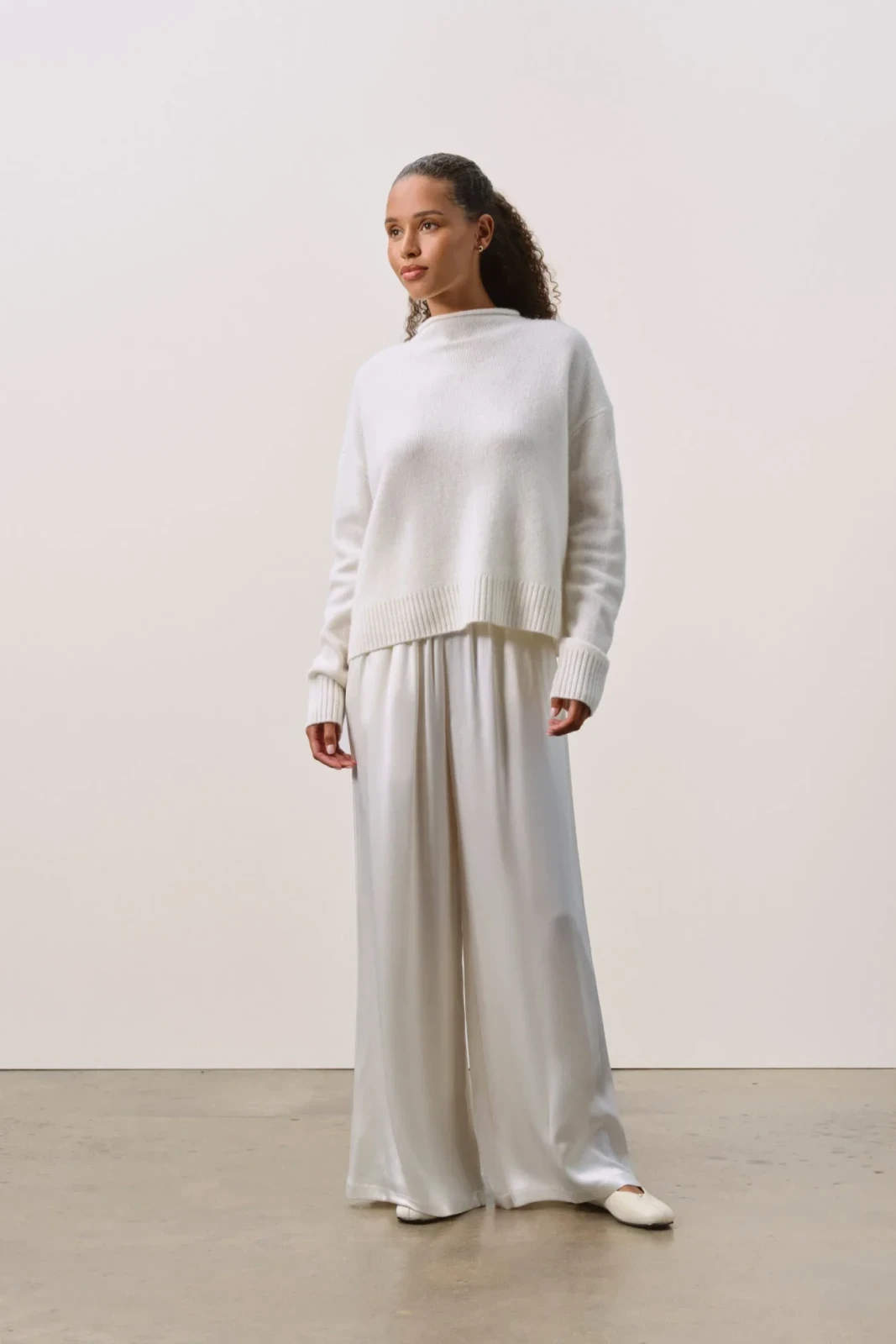 COSETTE CASHMERE ROLLNECK SWEATER - ECRU