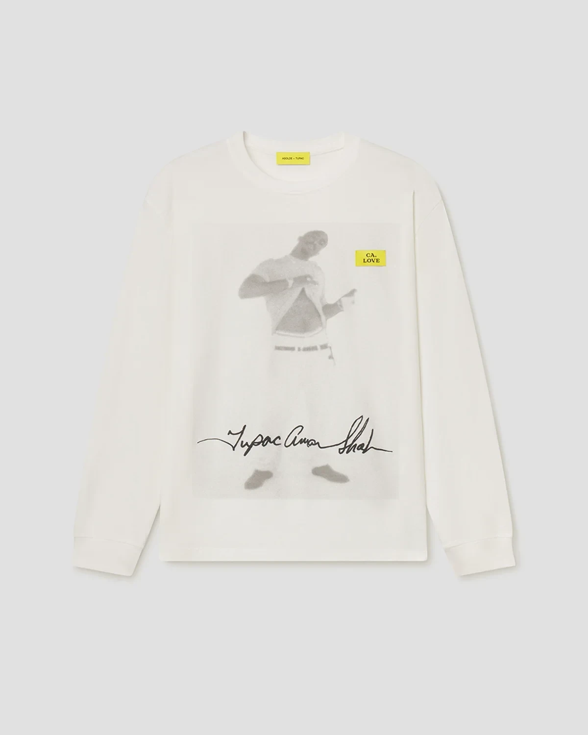 AGOLDE x Tupac Westside Long Sleeve Tee in Soft White