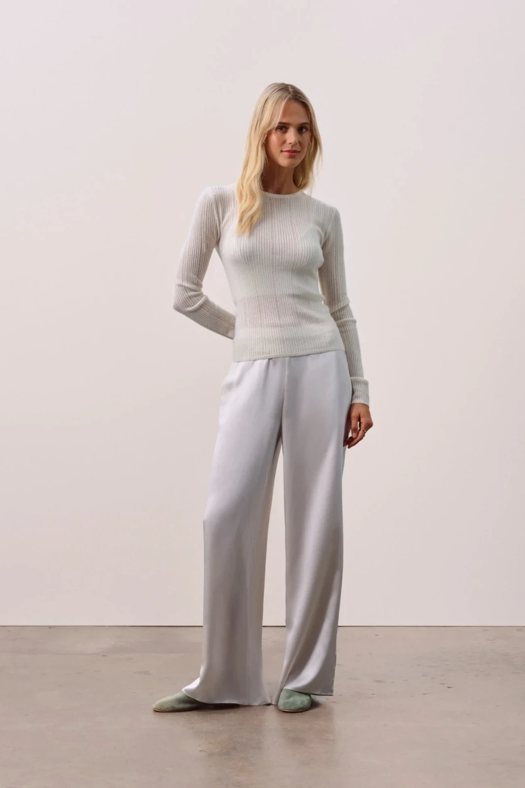 ROBYN SILK PANT - MARBLE