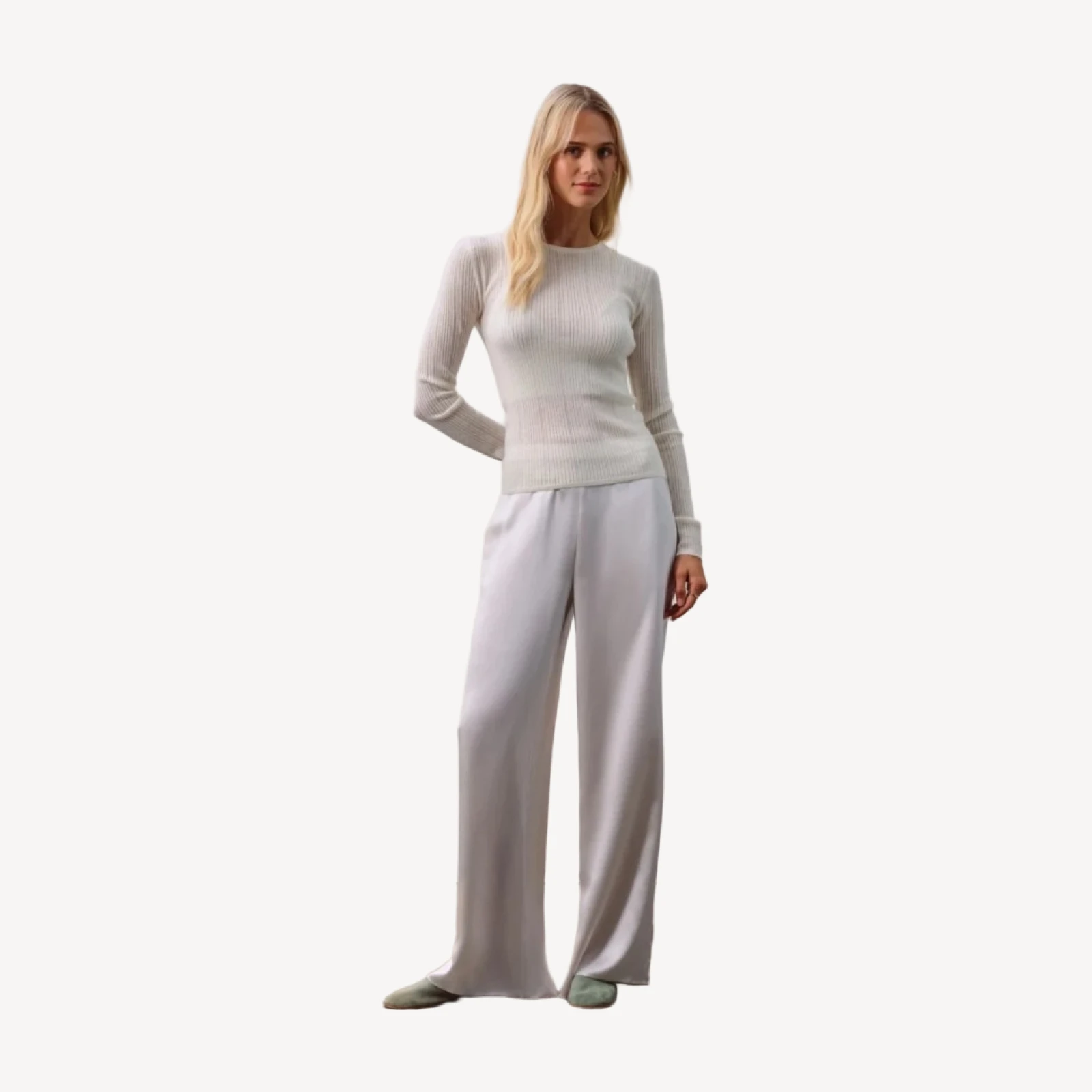 ROBYN SILK PANT - MARBLE