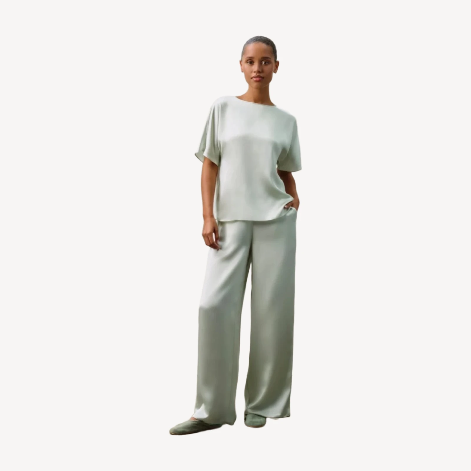 ROBYN SILK PANT - JADITE
