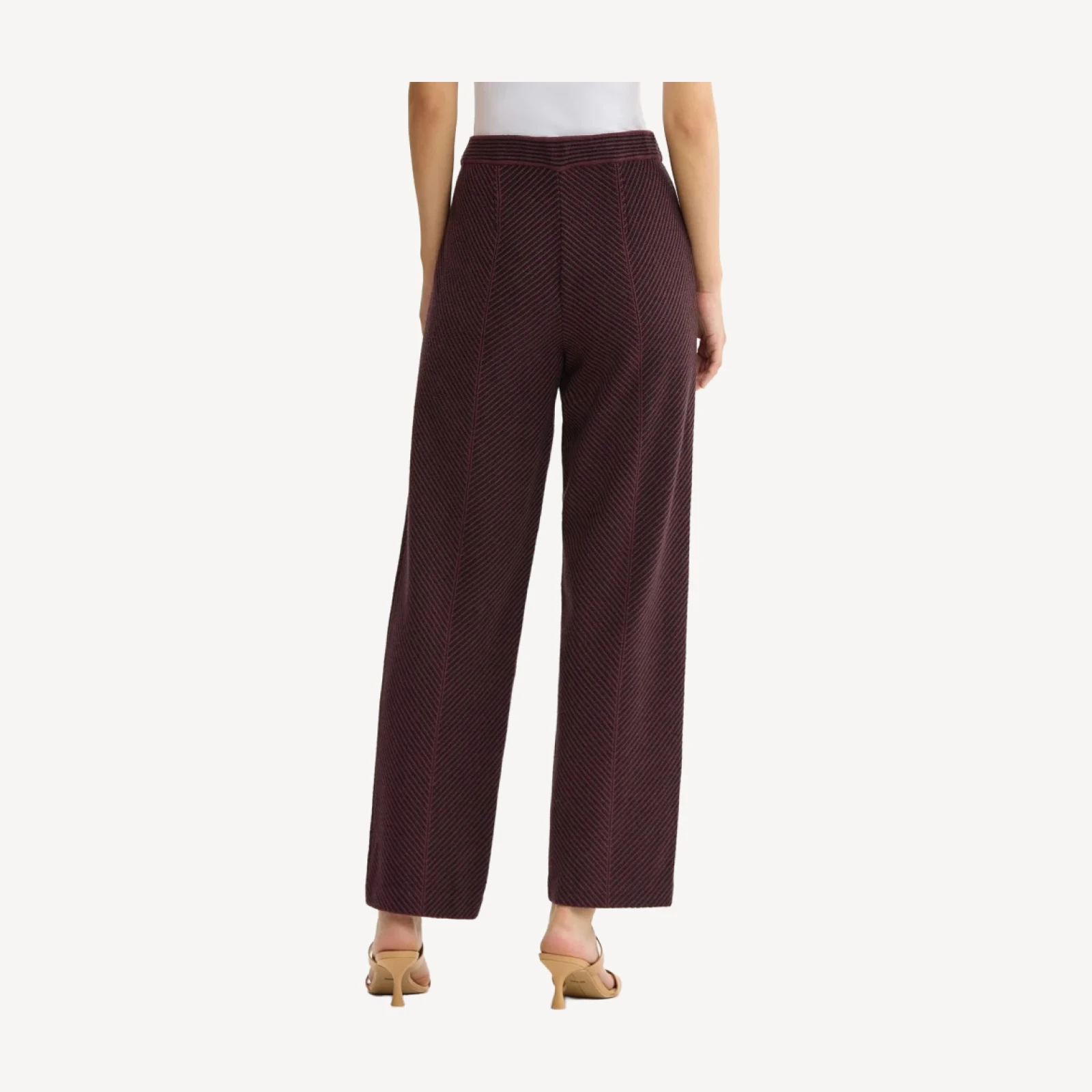 Chevron Straight Leg Knit Pants