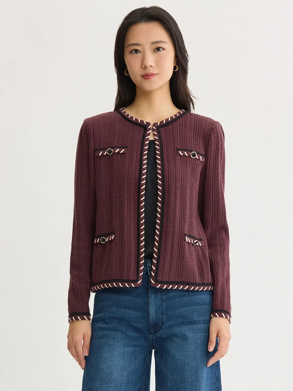 Heritage Whipstitch Cable Knit Jacket