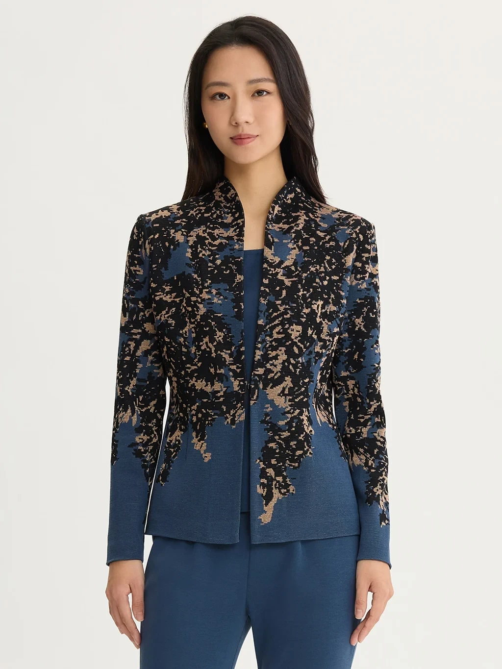 Tailored Speckled Lurex Knit Jacket