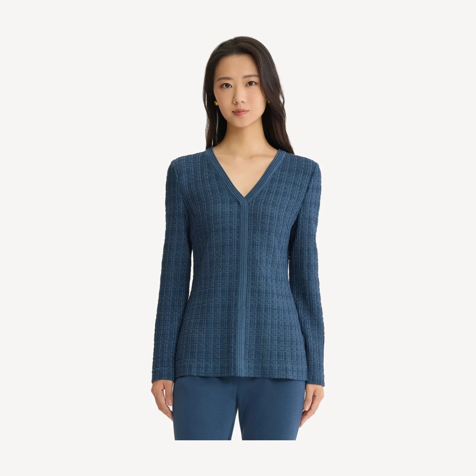 Tonal Tweed Knit Tunic