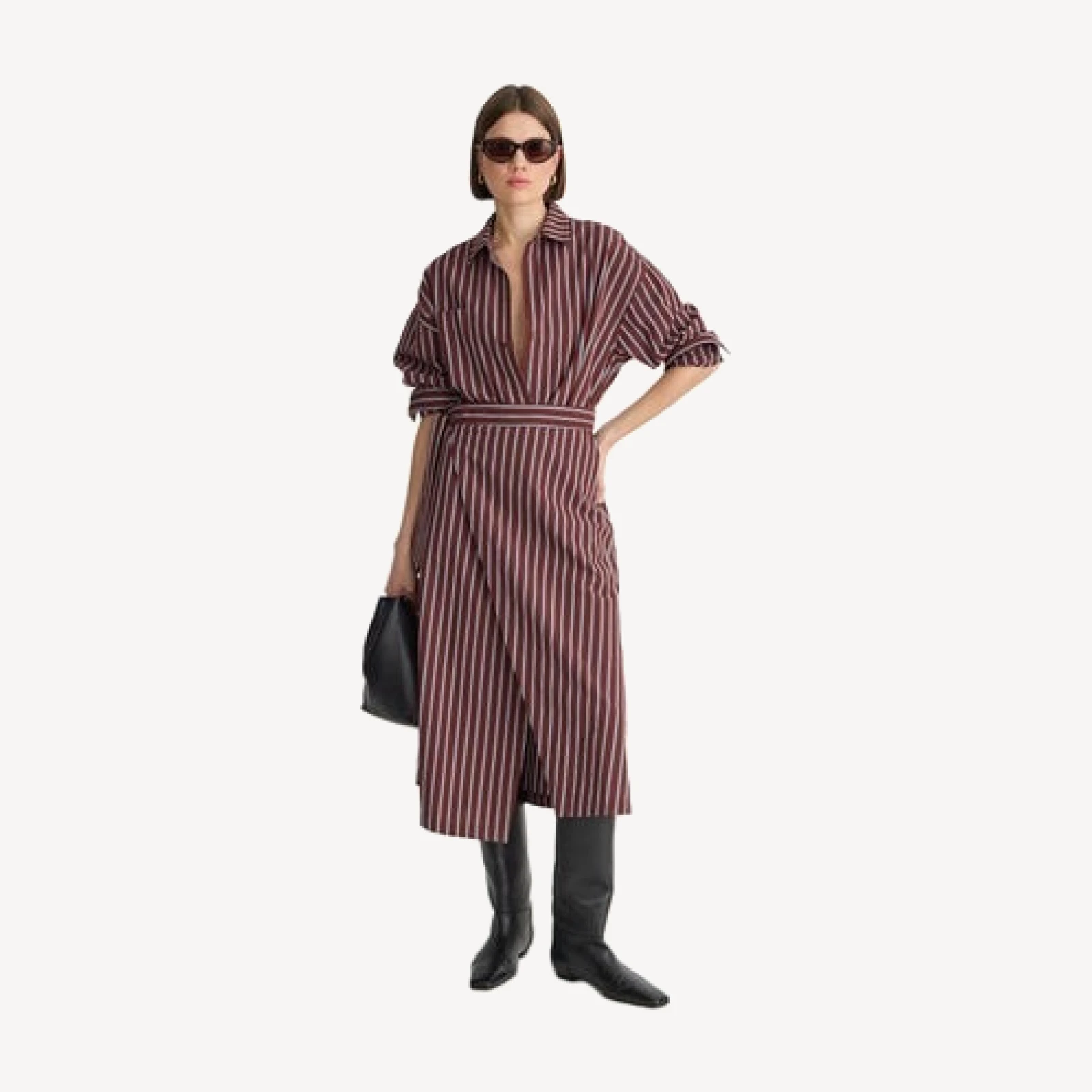 Sonia Striped Wrap Dress