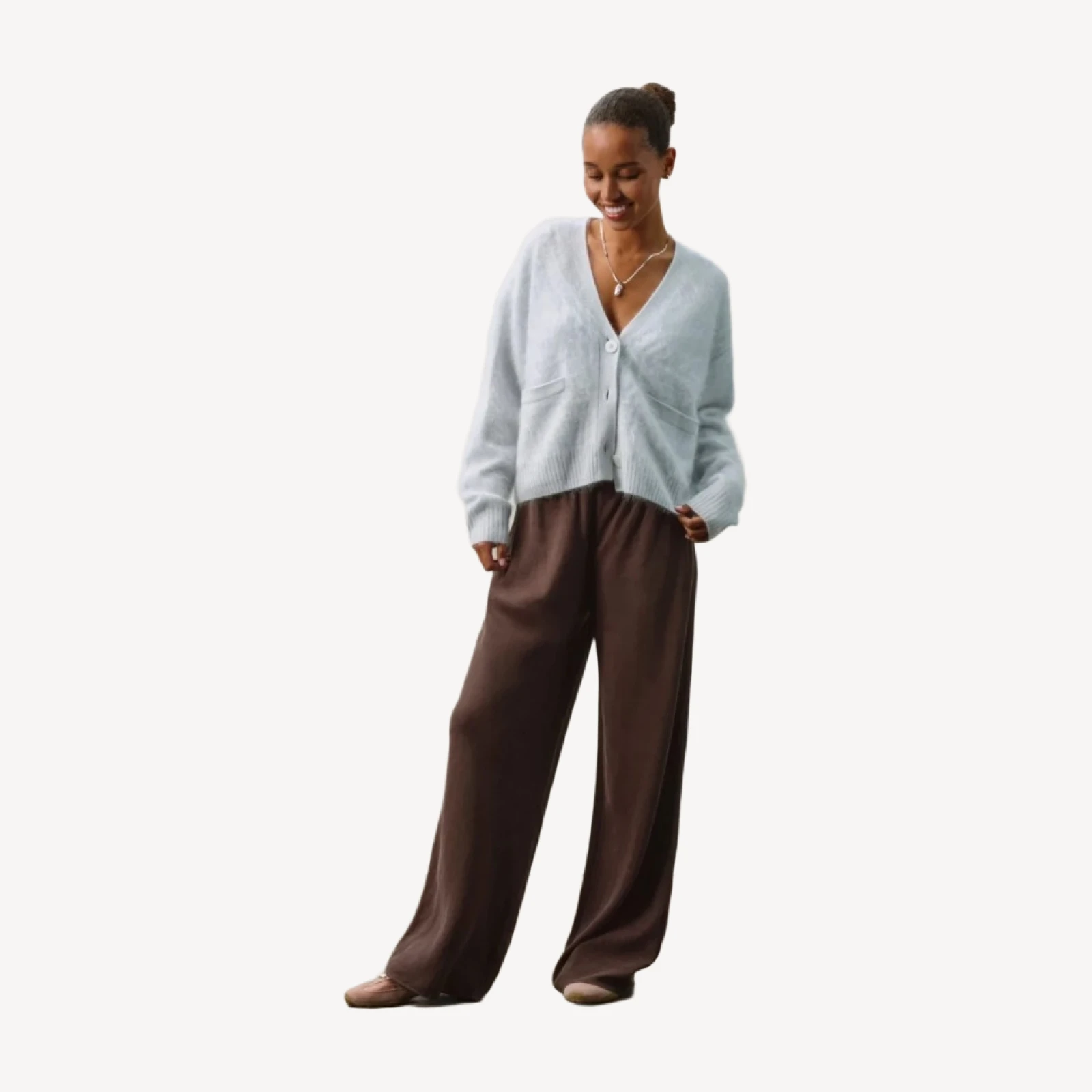 MICHAELA CASHMERE CARDIGAN - CLOUD