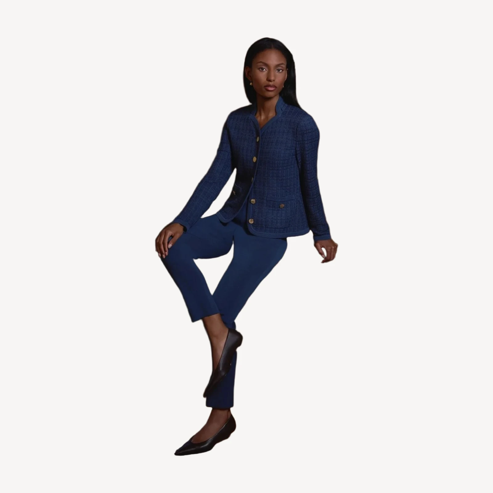 Nancy Slim Leg Mylana Knit Pant, Stardust