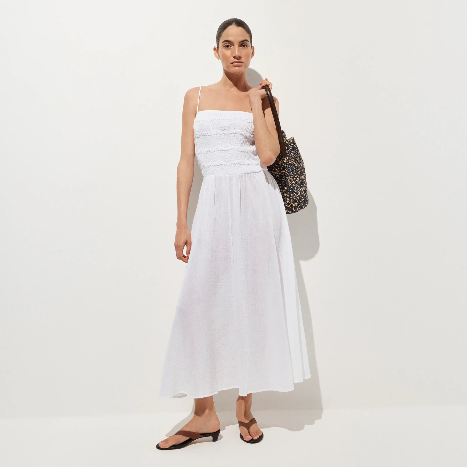 Wave maxi dress in sunny gauze