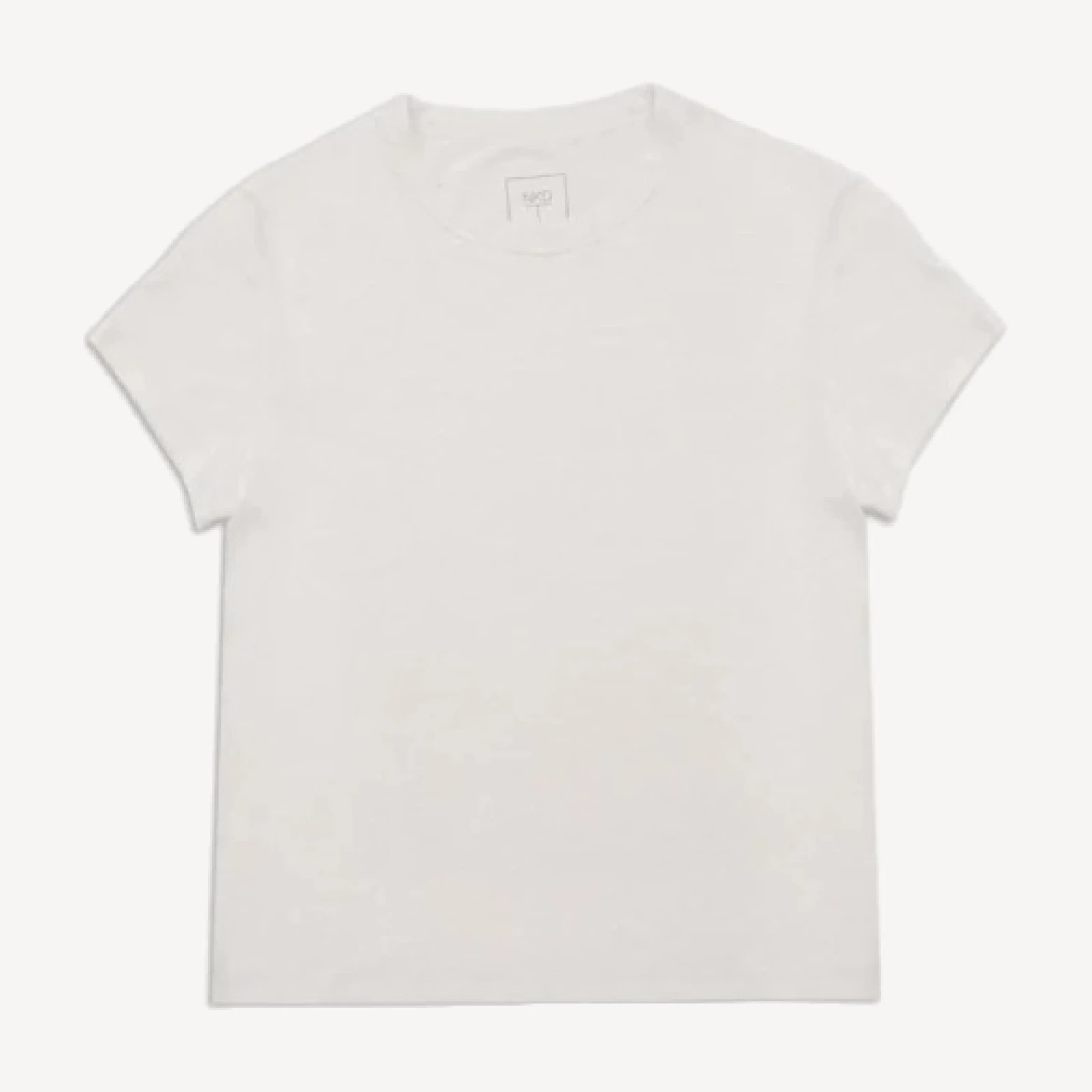CHLOE LINEN CREWNECK TEE - OFF-WHITE