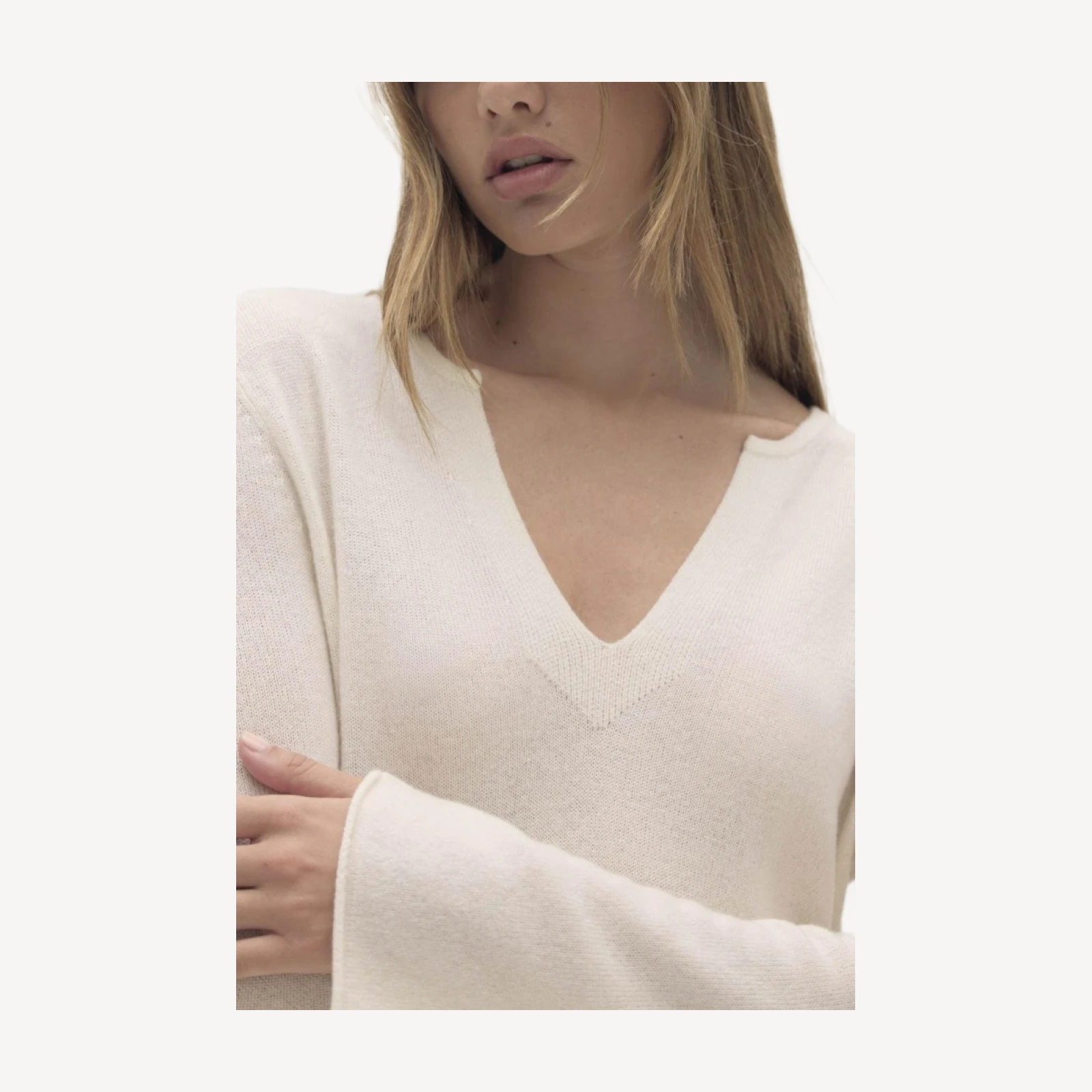 KATERINA CASHMERE KAFTAN - ECRU