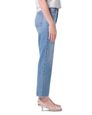 Agolde '90s Pinch Waist High Rise Straight Crop Jeans in Renew