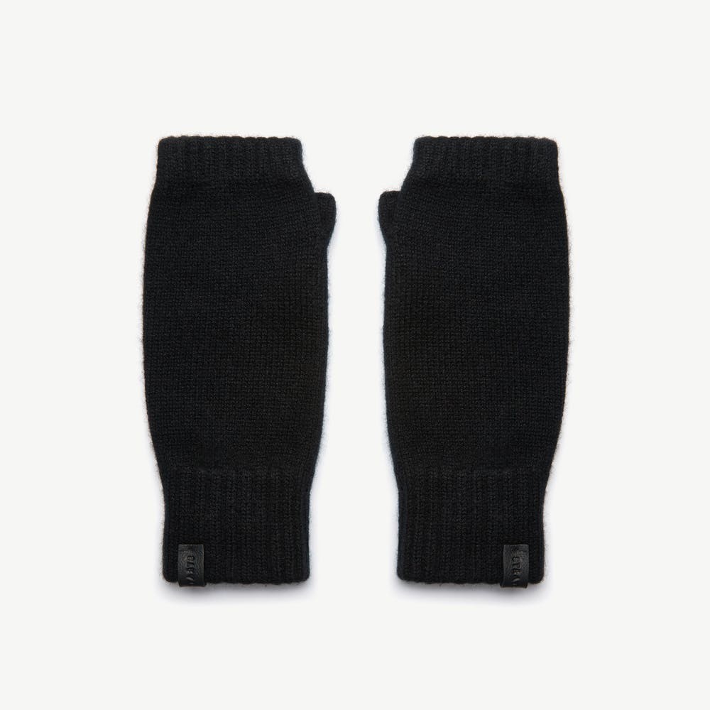 Westray Fingerless Cashmere Gloves - Black