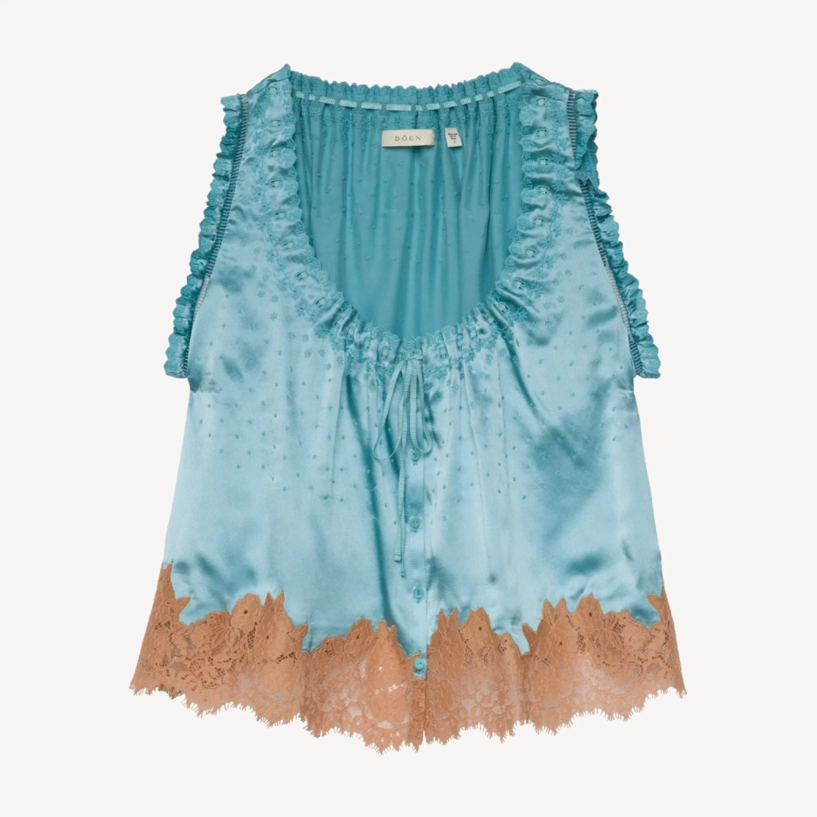 TOULOUSE TOP -- DEEP AQUAMARINE