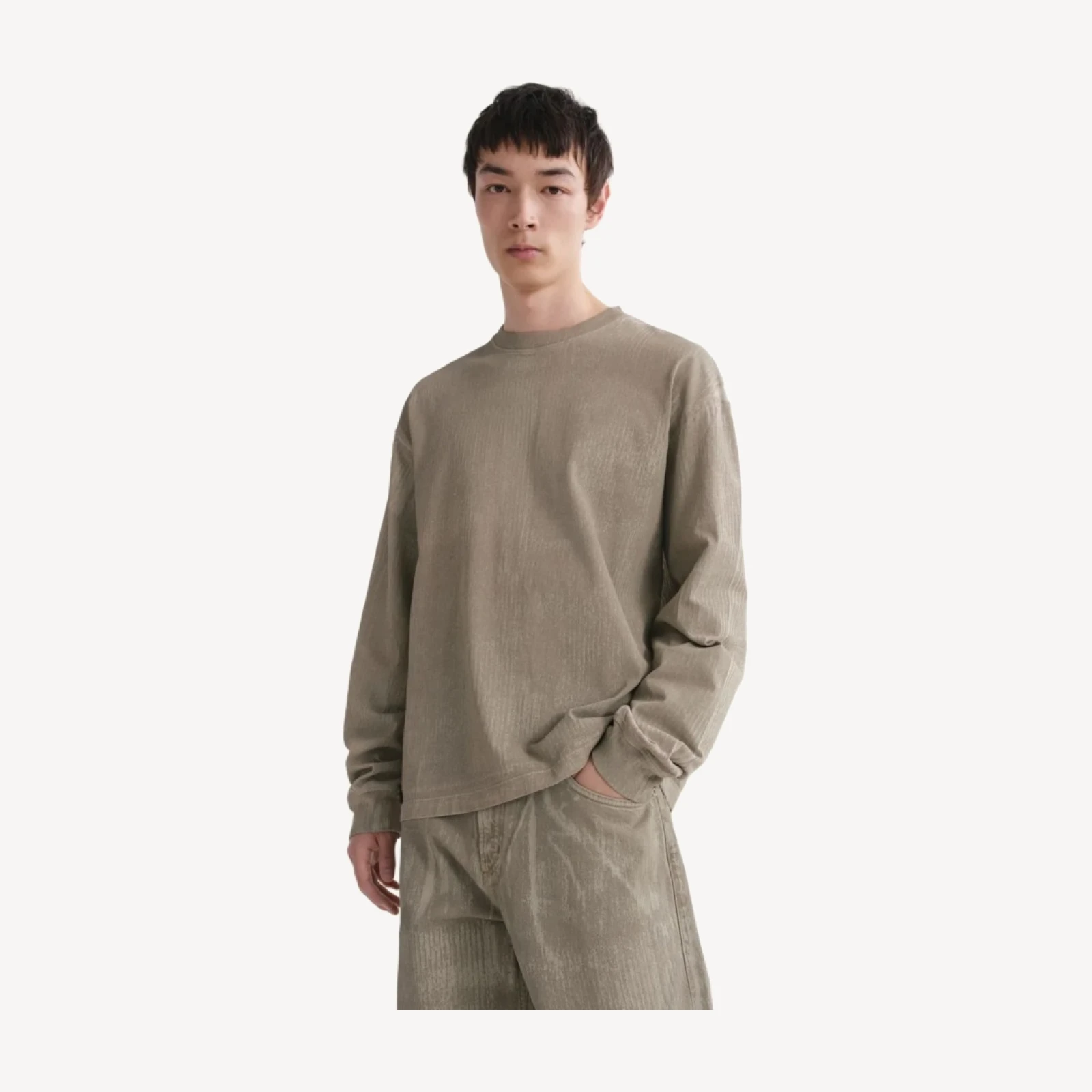 Asha Long Sleeve Mock Neck Tee in Delta