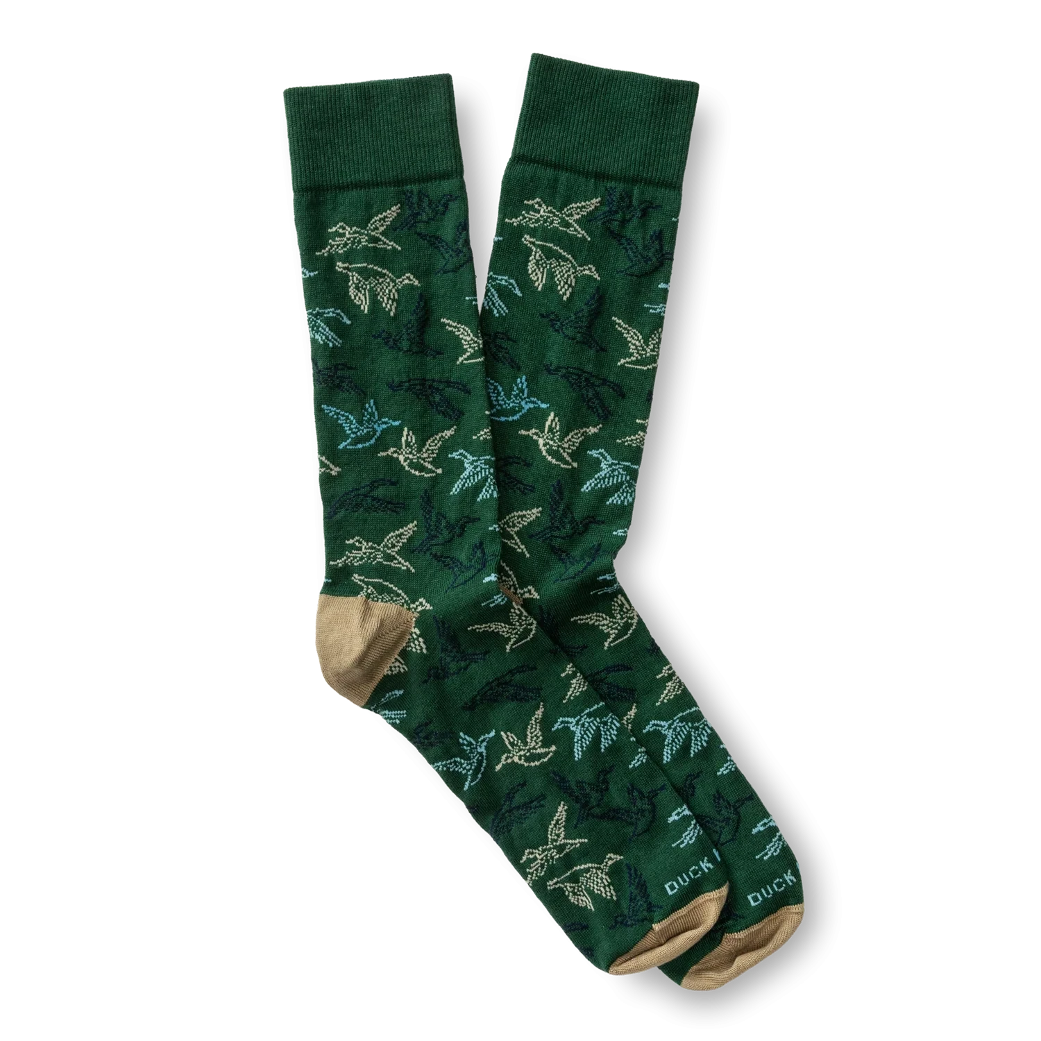 Flying Mallard Sock - Hunter Green