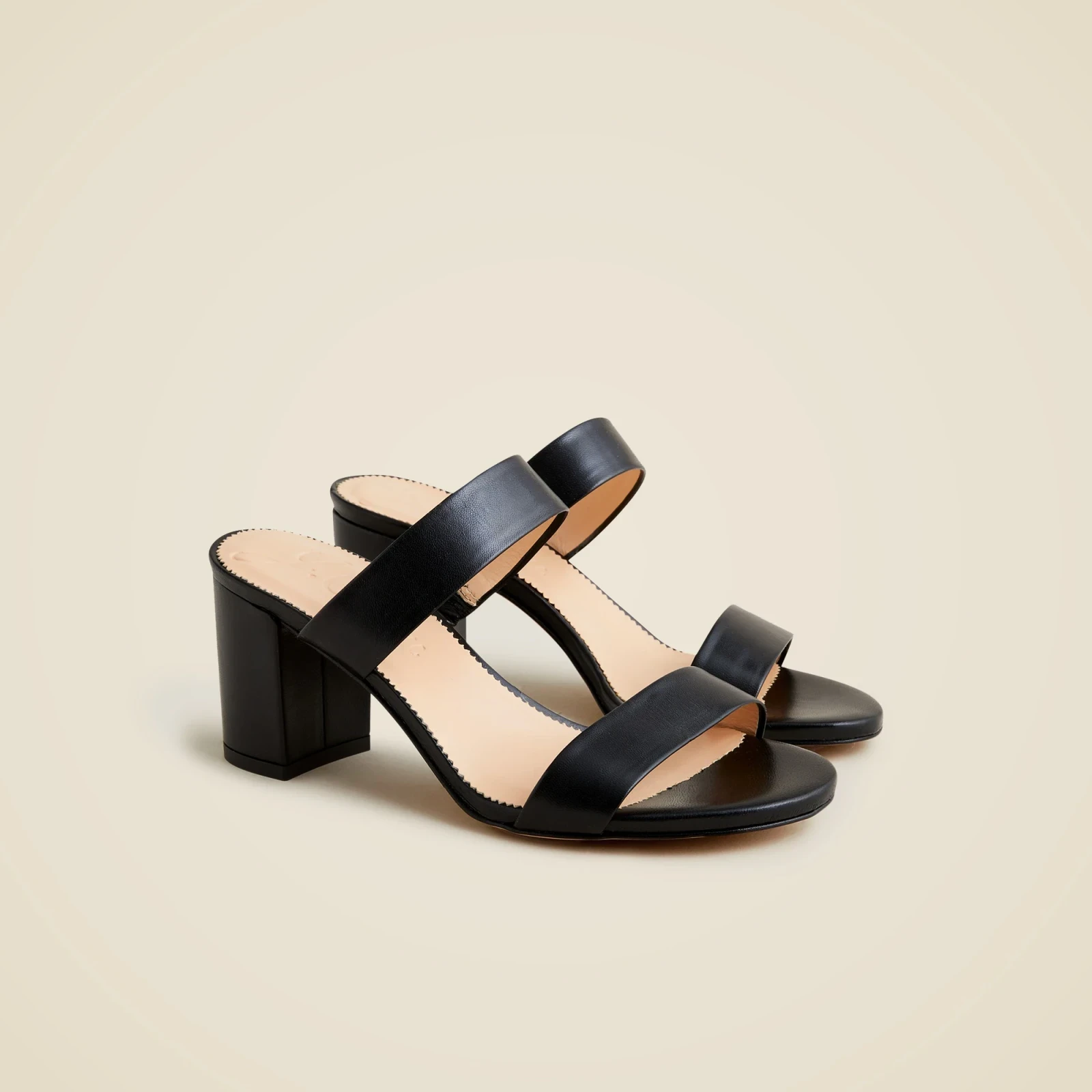 Lucie double-strap block-heel sandals
