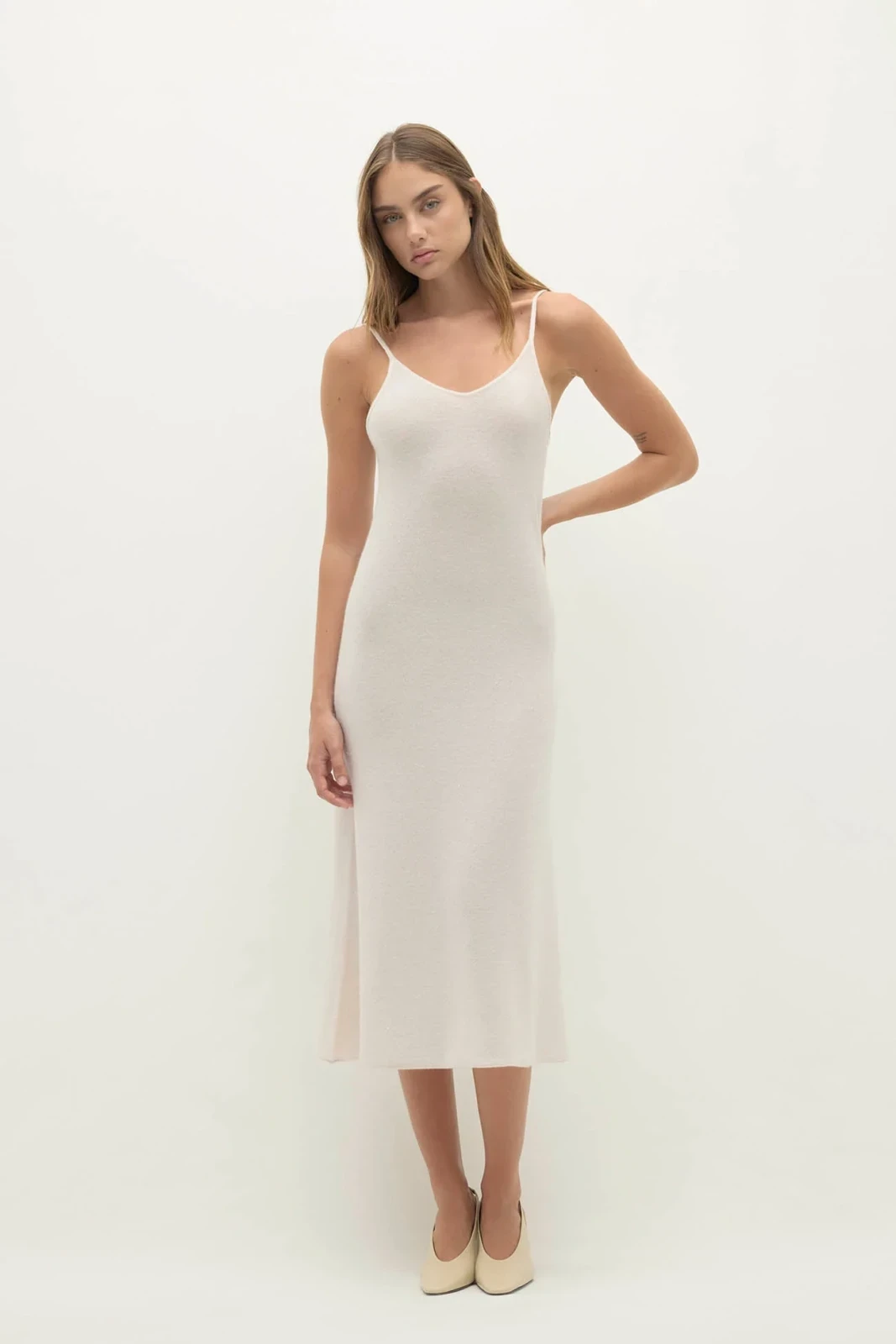 GUILIA SEQUIN SLIP DRESS - SHELL PINK