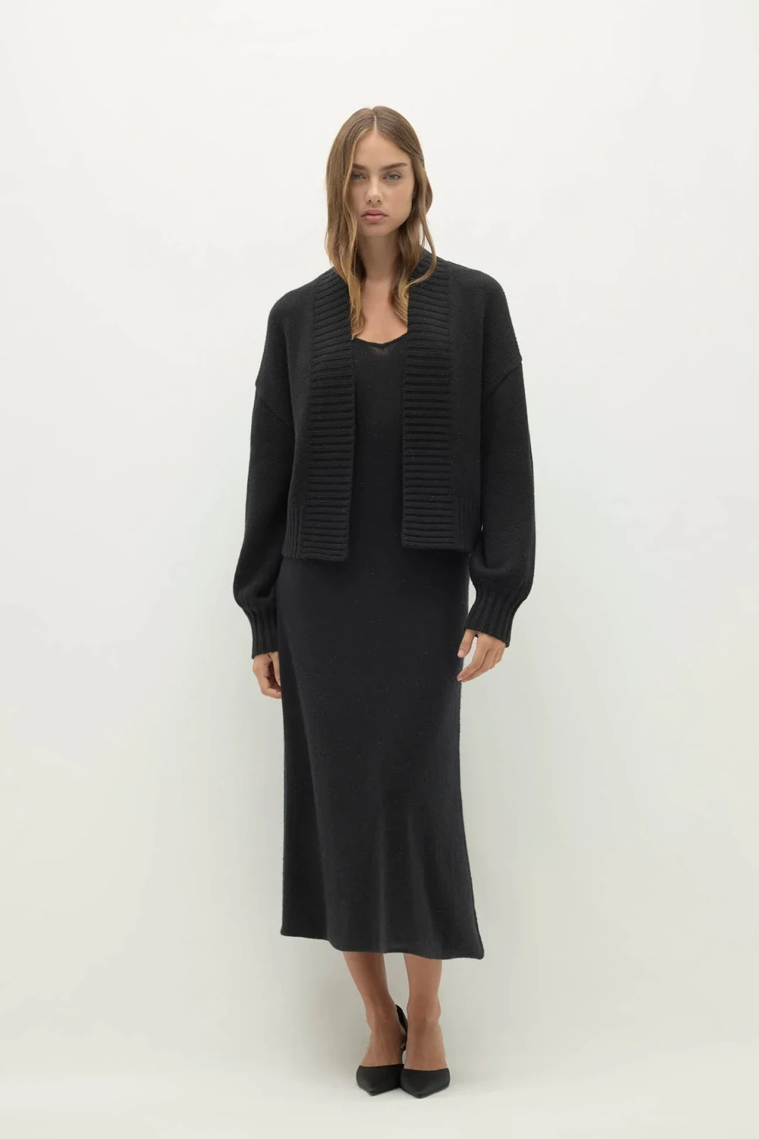 ROBERTA SEQUIN CARDIGAN - BLACK SEQUIN