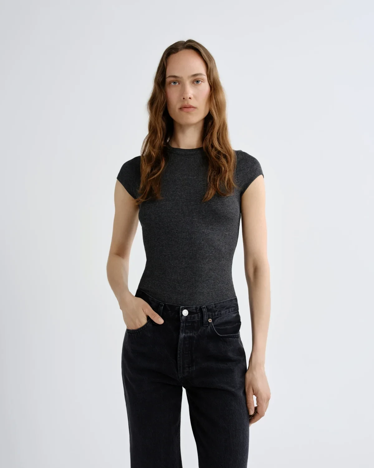 Edison Tee in Charcoal Heather