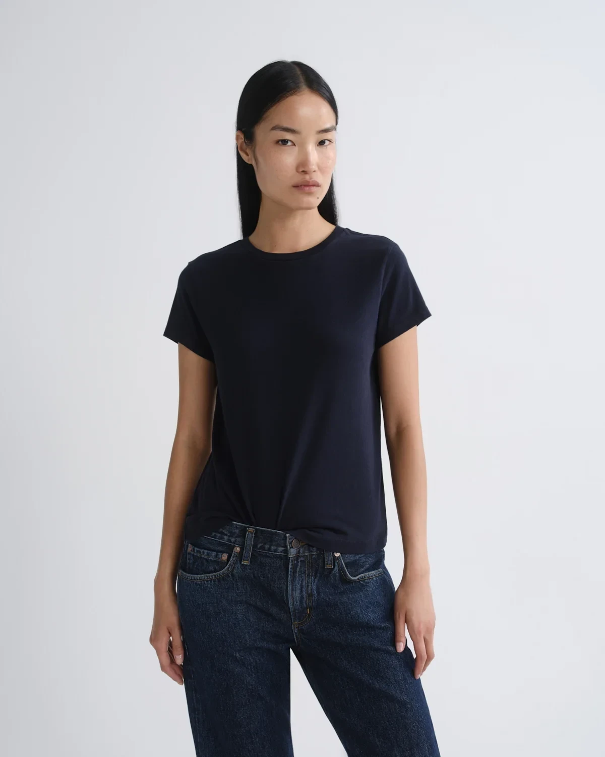 Long Line Adine Tee in Storm