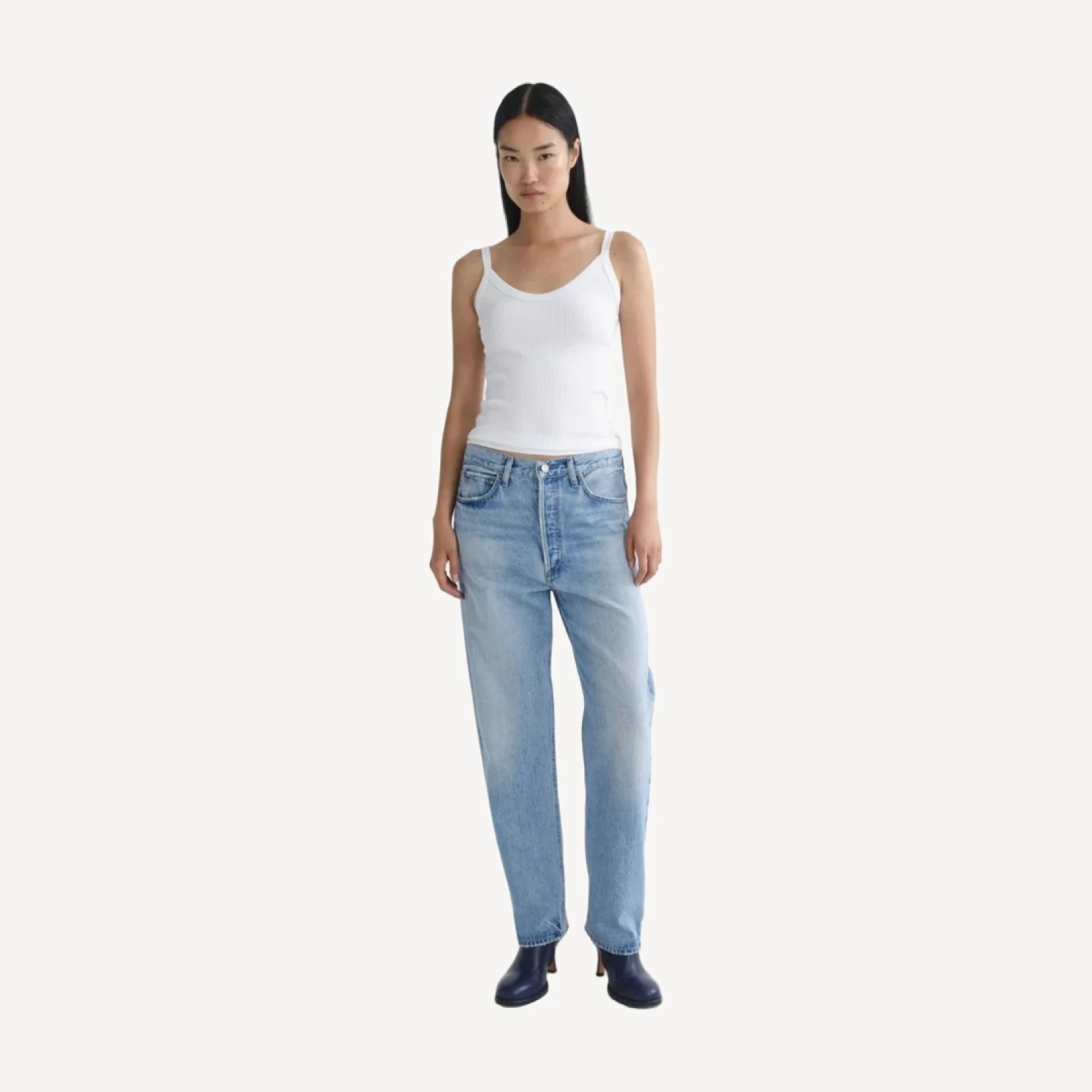90's Jean Mid Rise Straight (Weightless) in Stream