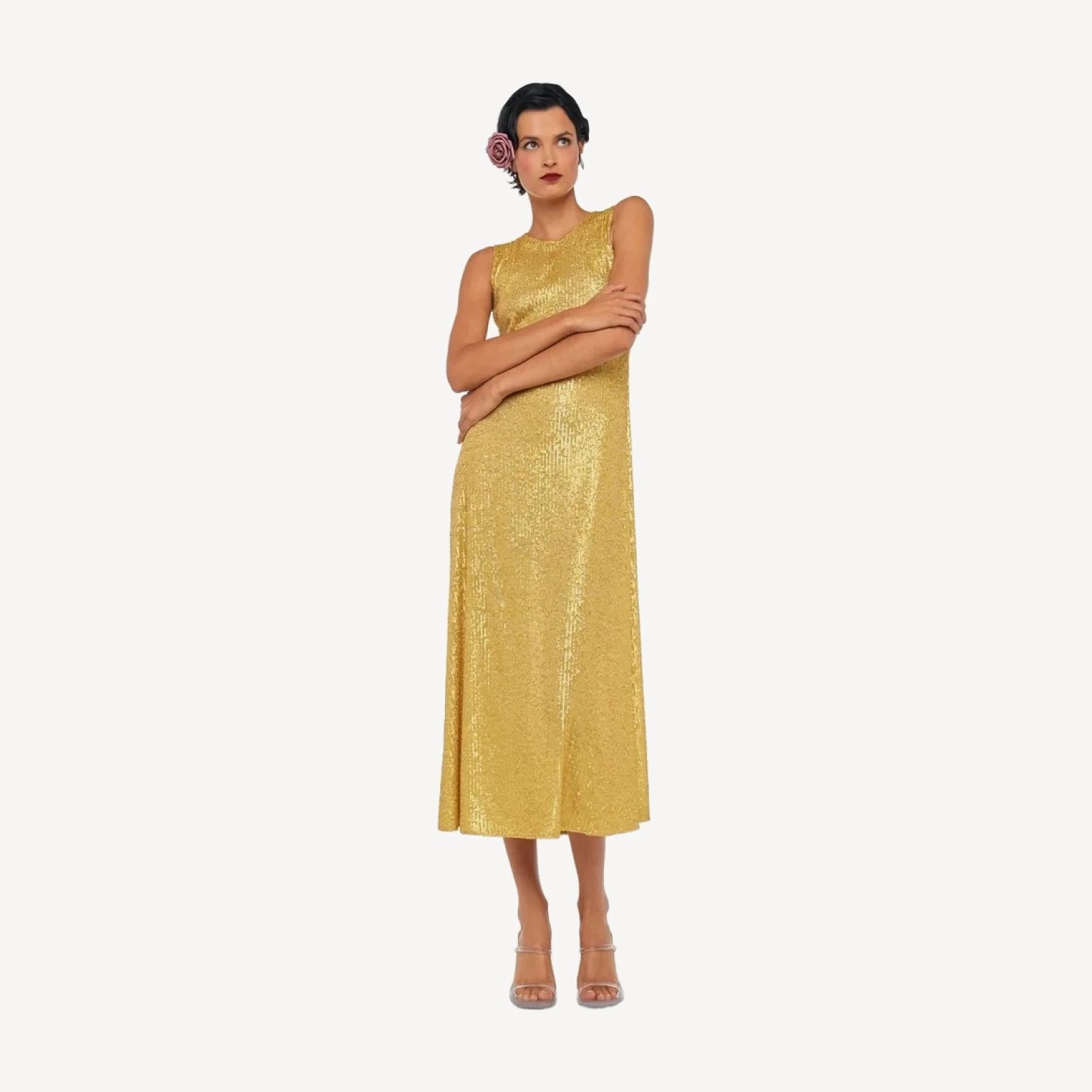 SLEEVELESS SWING DRESS