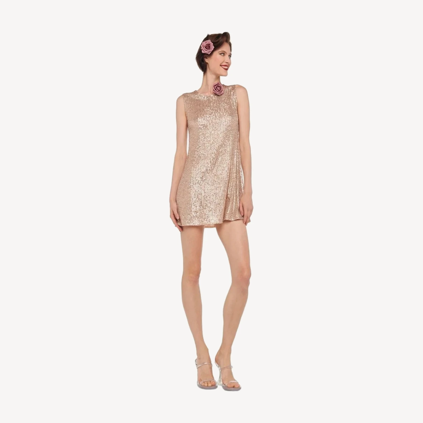 SLEEVELESS SWING MINI DRESS