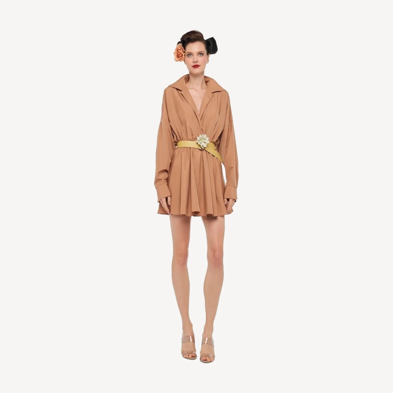 SUPER OS BF NK SHIRT FLARED MINI DRESS