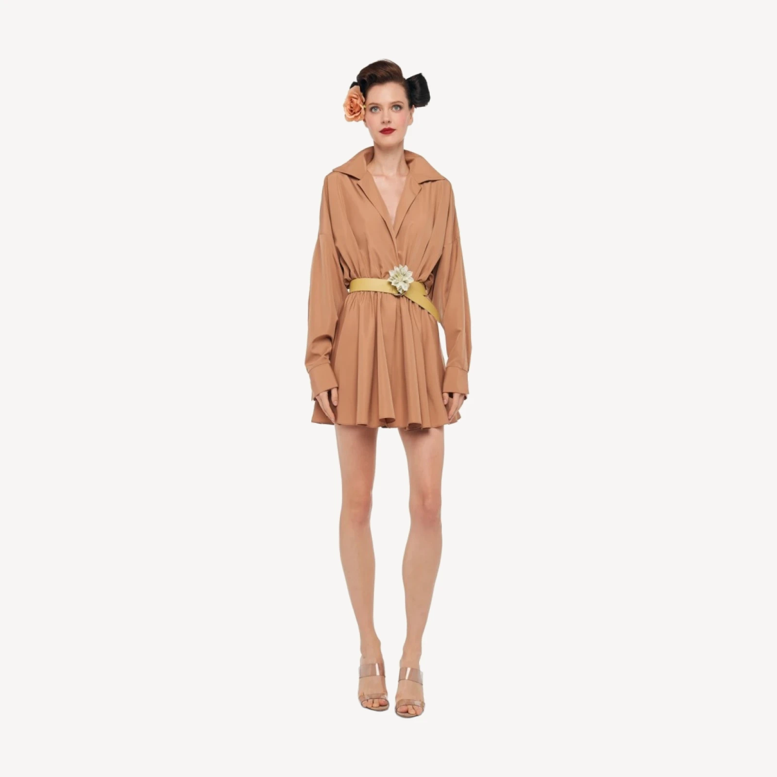 SUPER OS BF NK SHIRT FLARED MINI DRESS