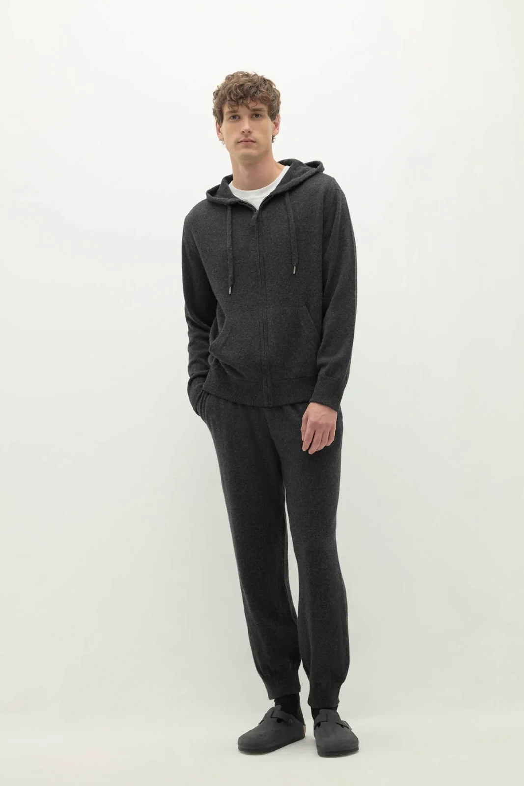 KAYDEN ZIP-UP HOODIE - CHARCOAL