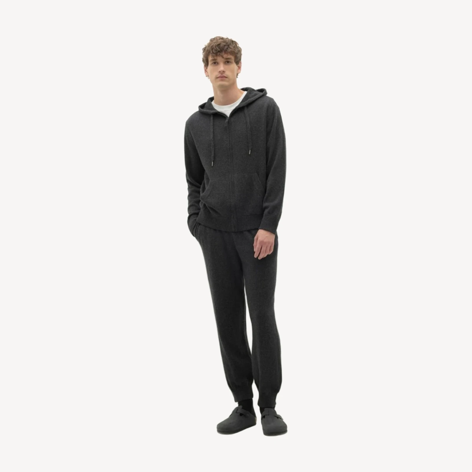 KAYDEN ZIP-UP HOODIE - CHARCOAL