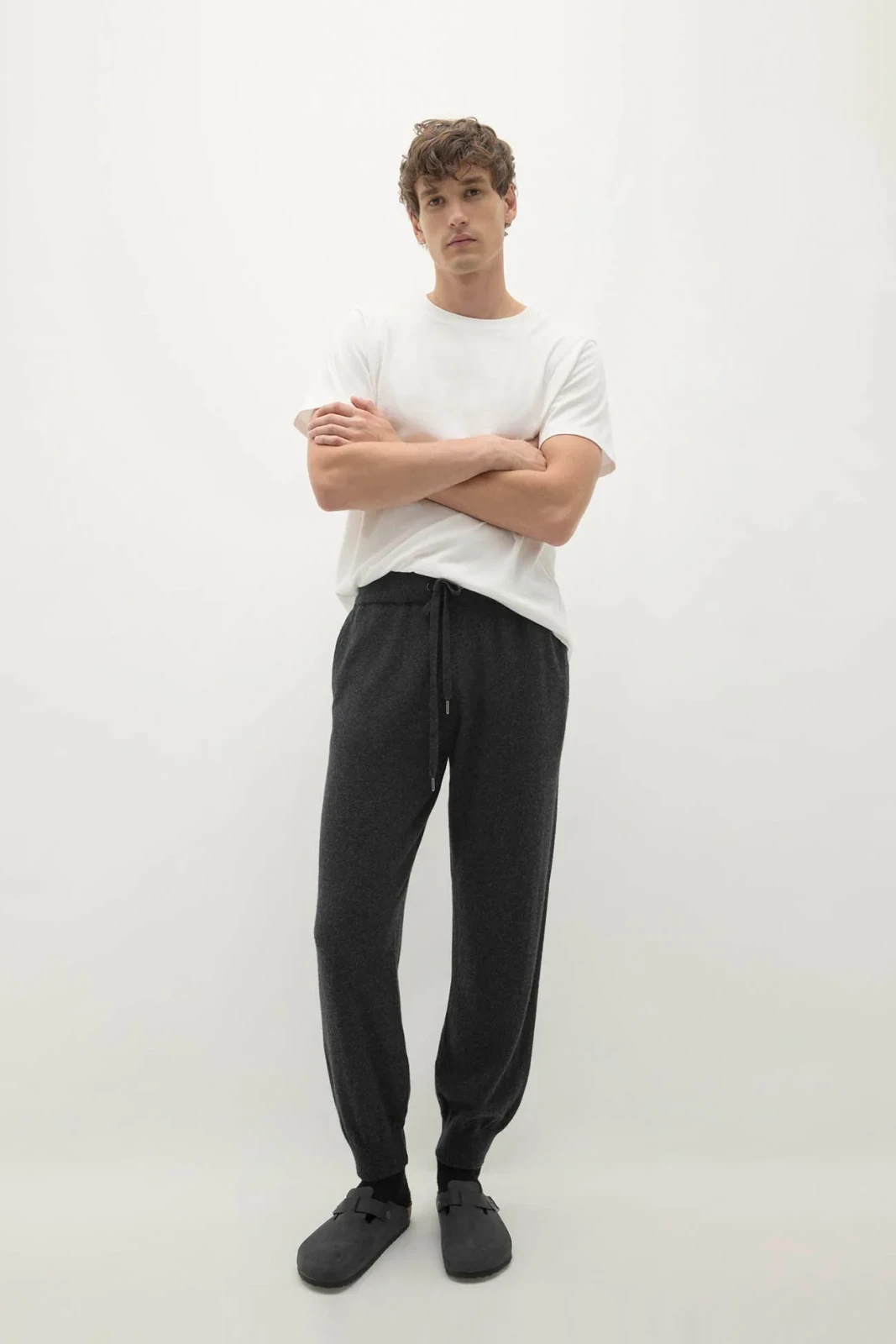 KARTER CASHMERE JOGGERS - CHARCOAL
