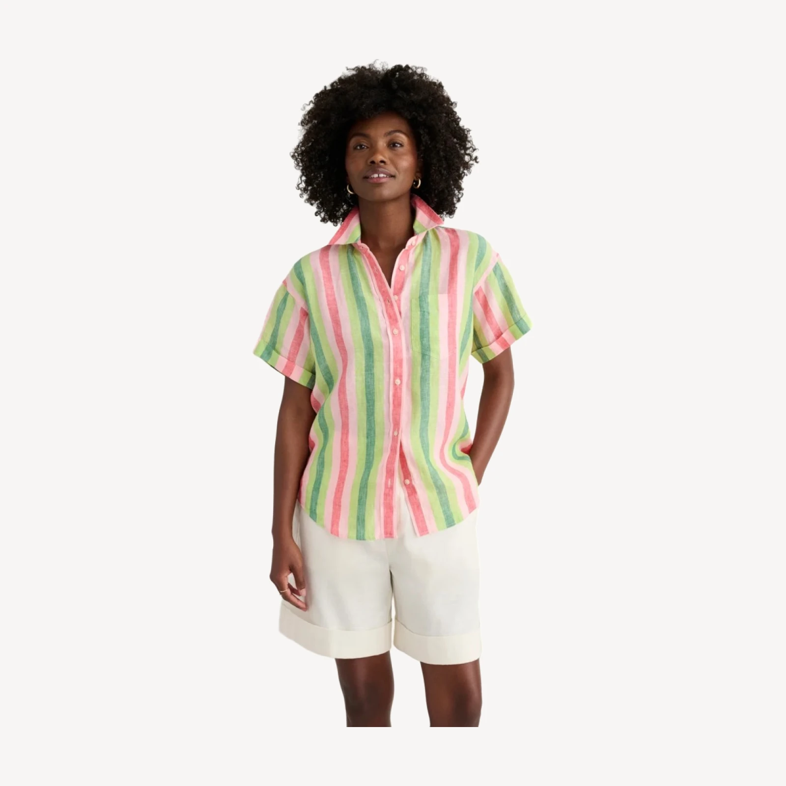 Linen Short Sleeve Juno Shirt