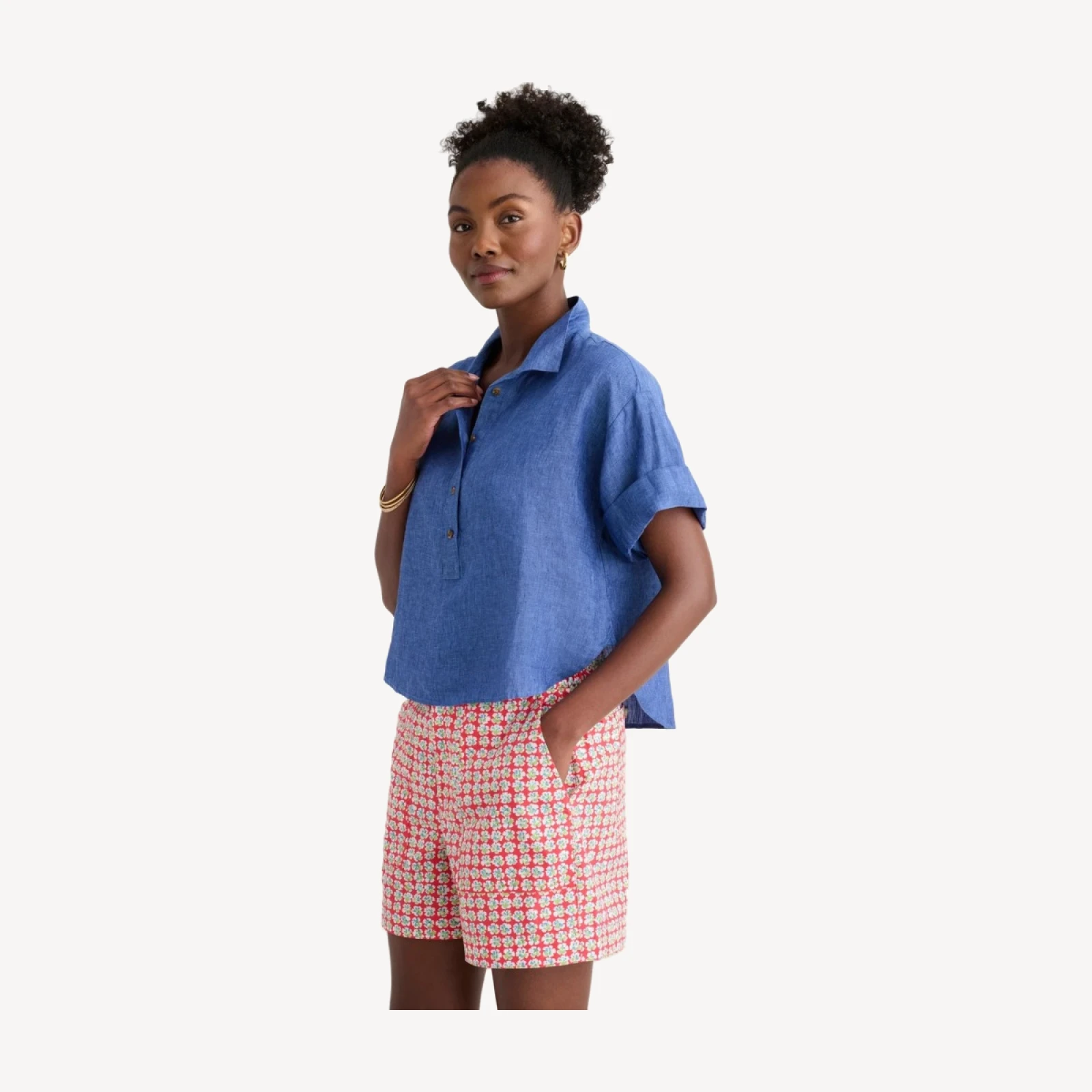 Linen Popover Untucked Ivy Shirt