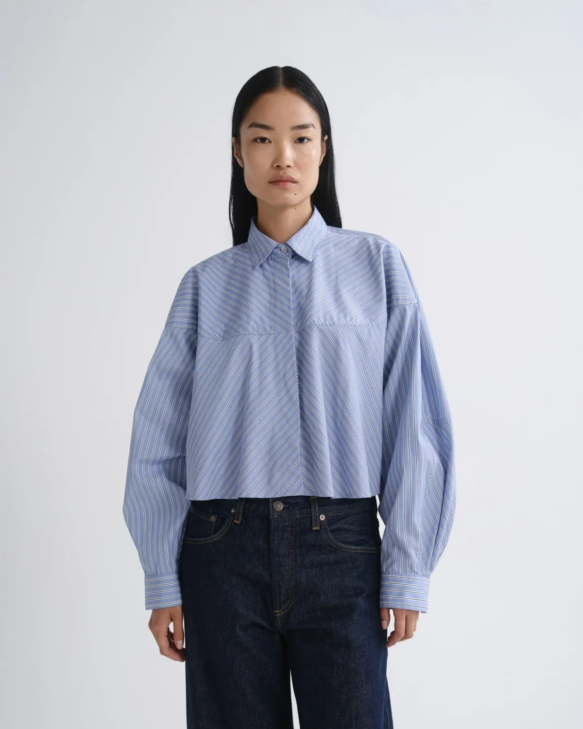 Agnes Shirt in Meyer Stripe Blue/White