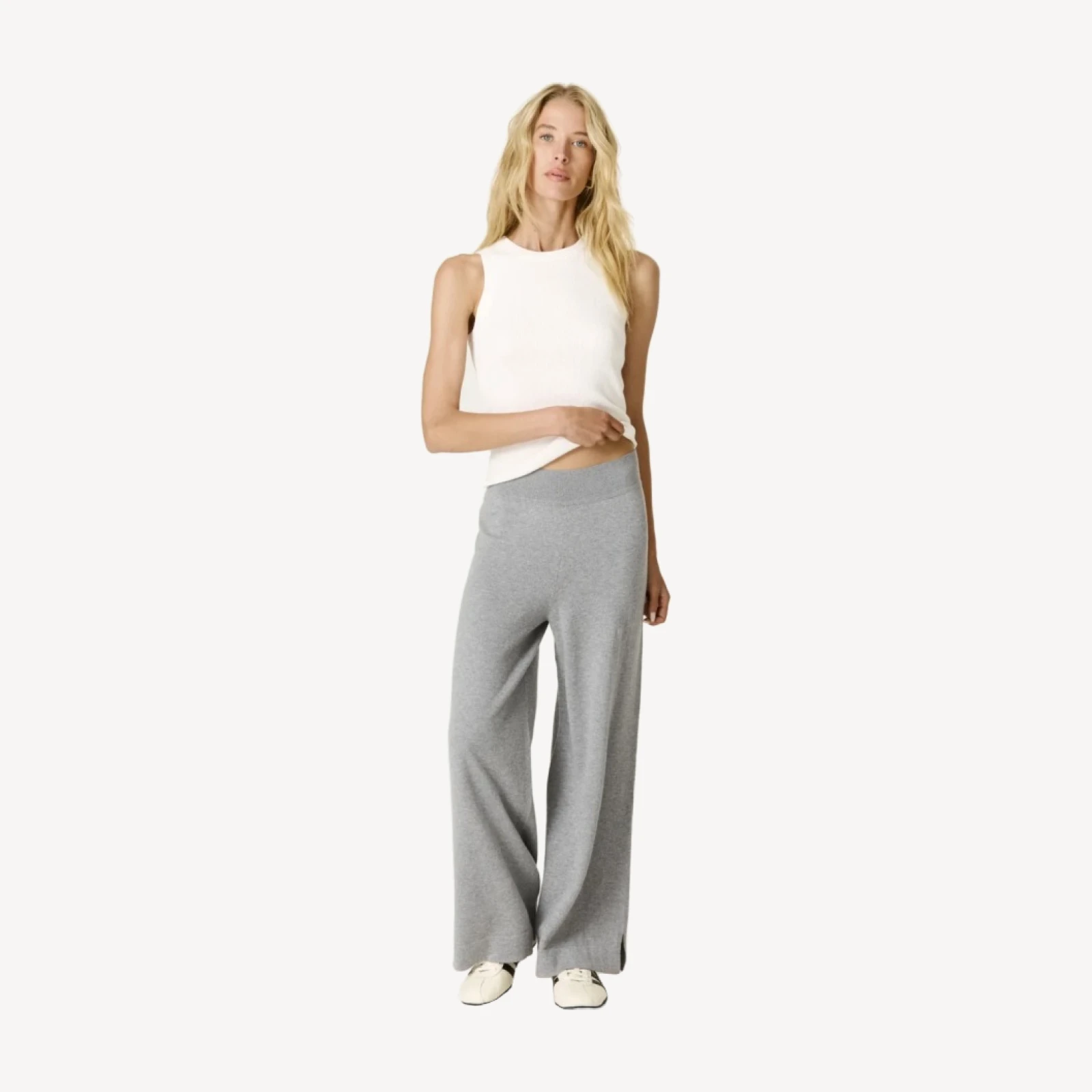 ARIAH COTTON CASHMERE PANT - THUNDER