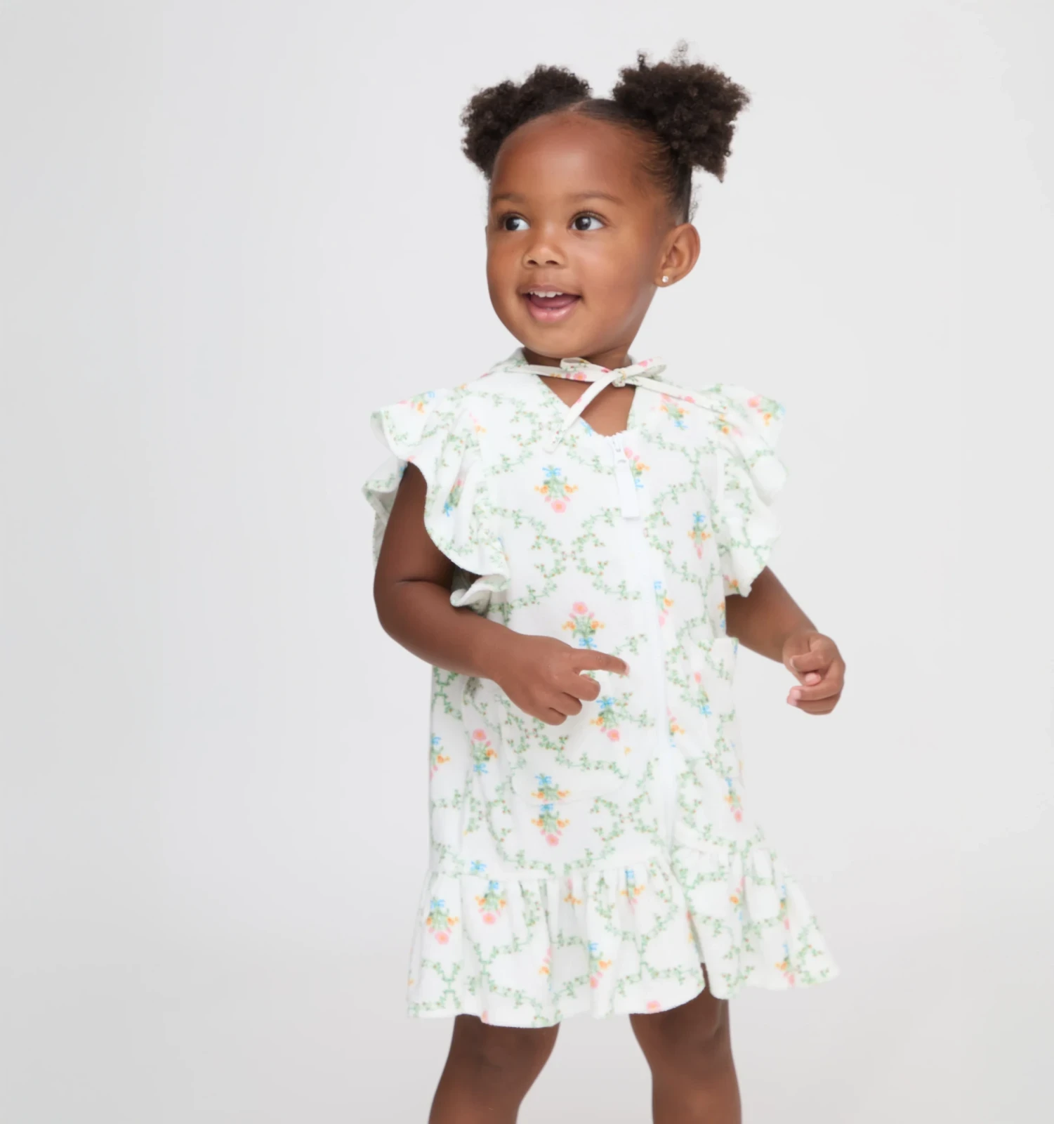 The Tiny Frankie Beach Dress - Pastel Trellis