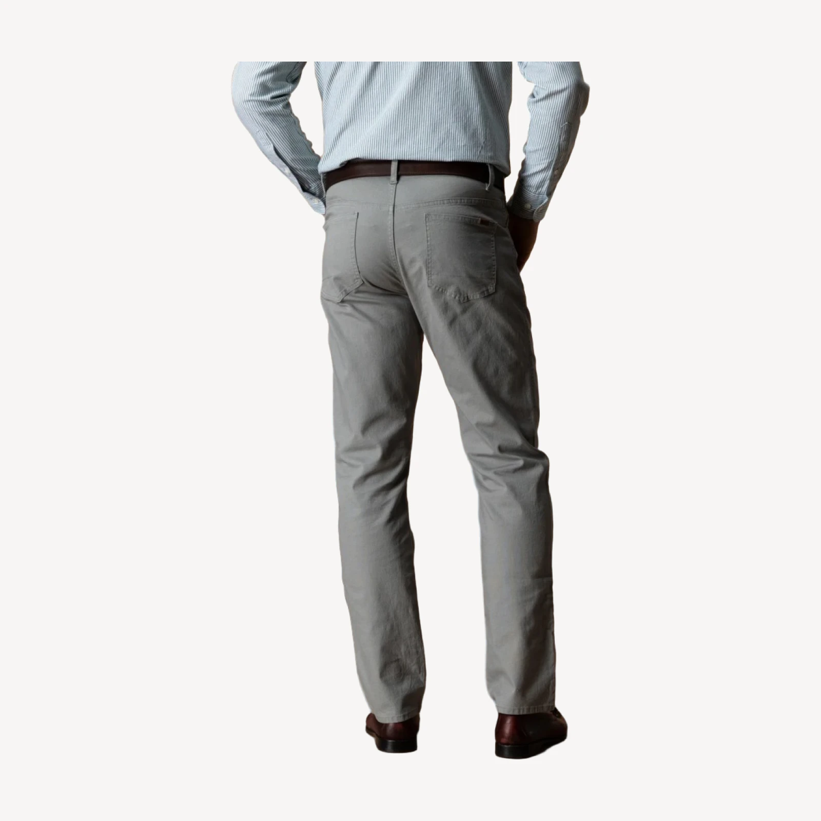 Classic Fit Pinpoint Canvas Five-Pocket - Shadow Grey