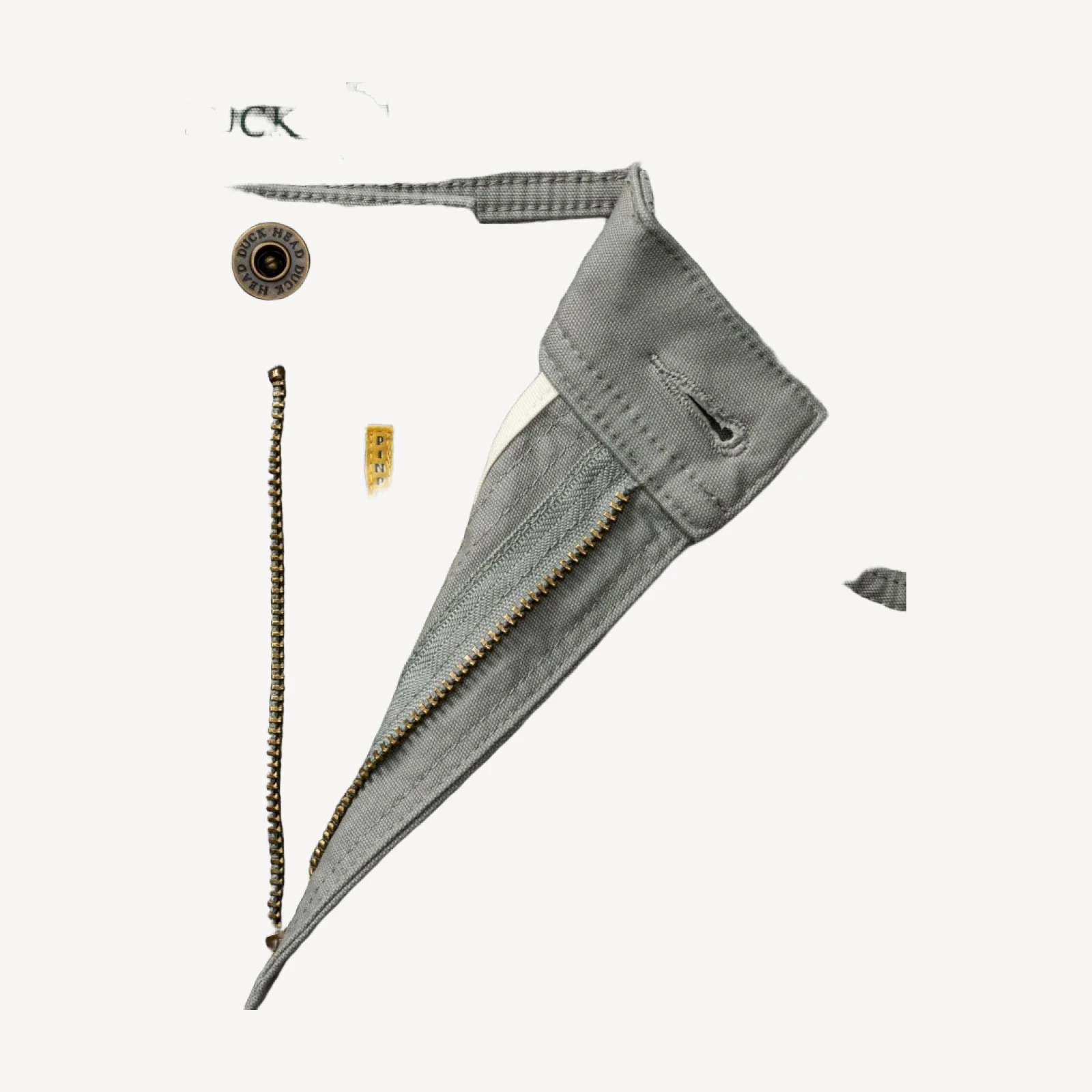 Classic Fit Pinpoint Canvas Five-Pocket - Shadow Grey