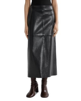 Agolde Hikson Leather Blend Midi Skirt