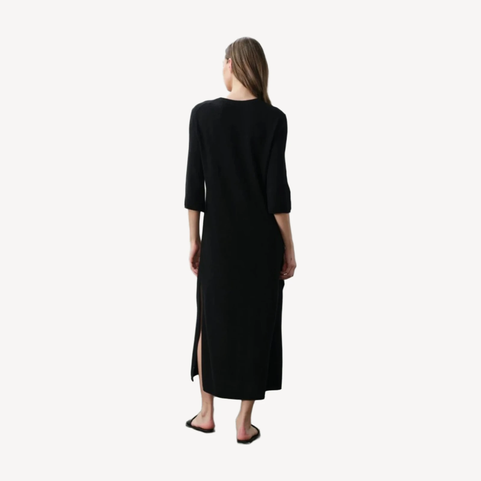 KATALINA CAFTANO IN CASHMERE LEGGERISSIMO - NERO