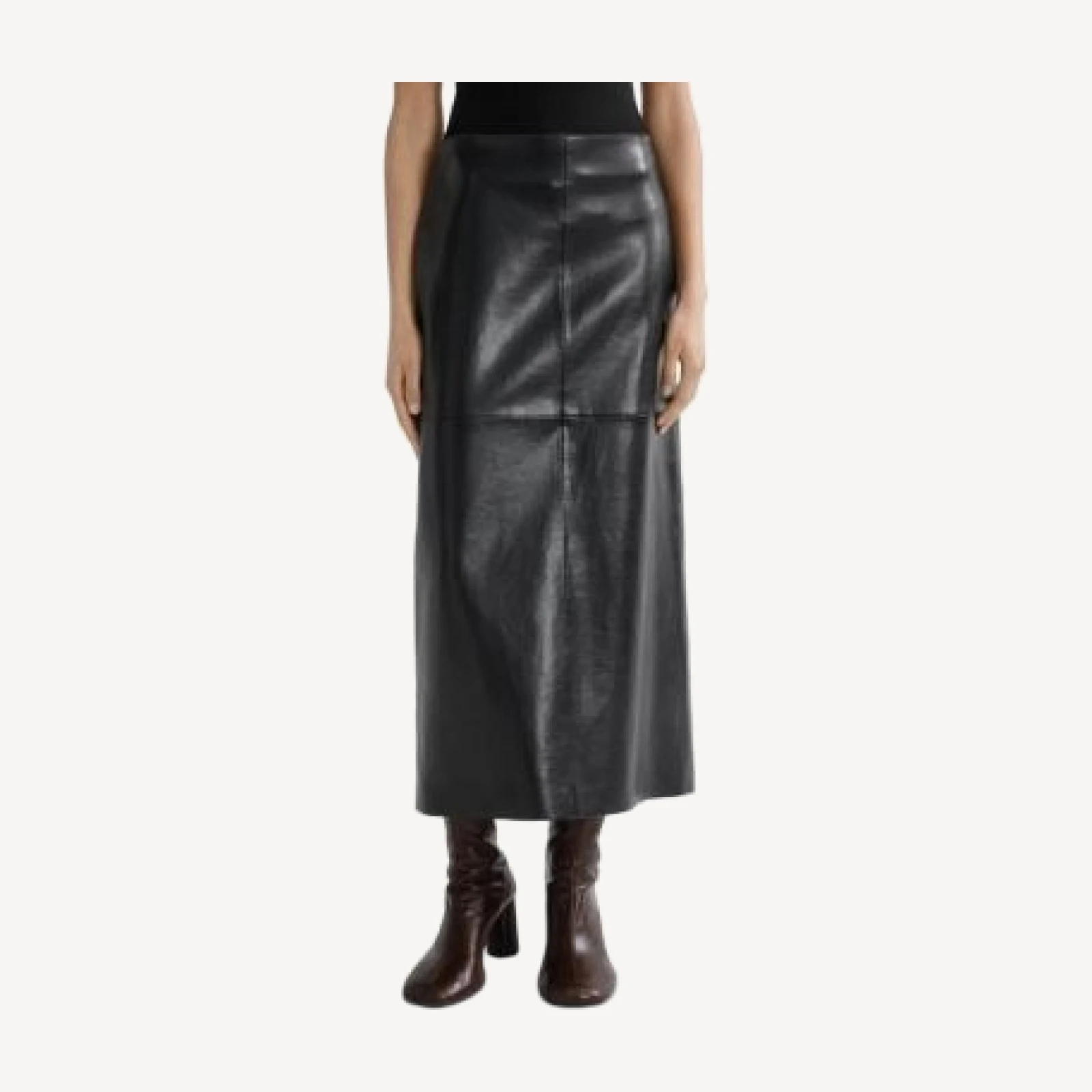 Agolde Hikson Leather Blend Midi Skirt