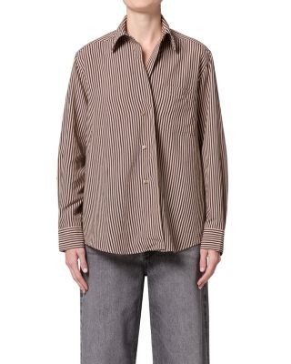 Agolde Aris Stripe Button Front Shirt