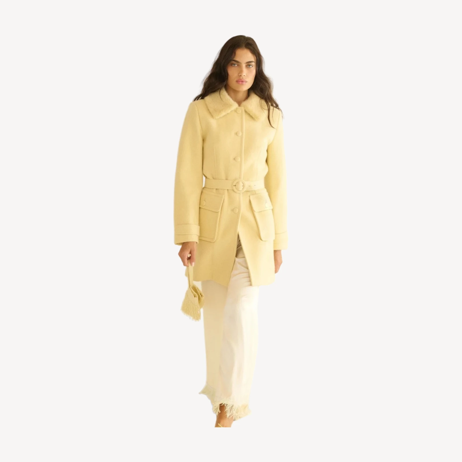 LAVON FRINGE PANT -- CANDLELIGHT