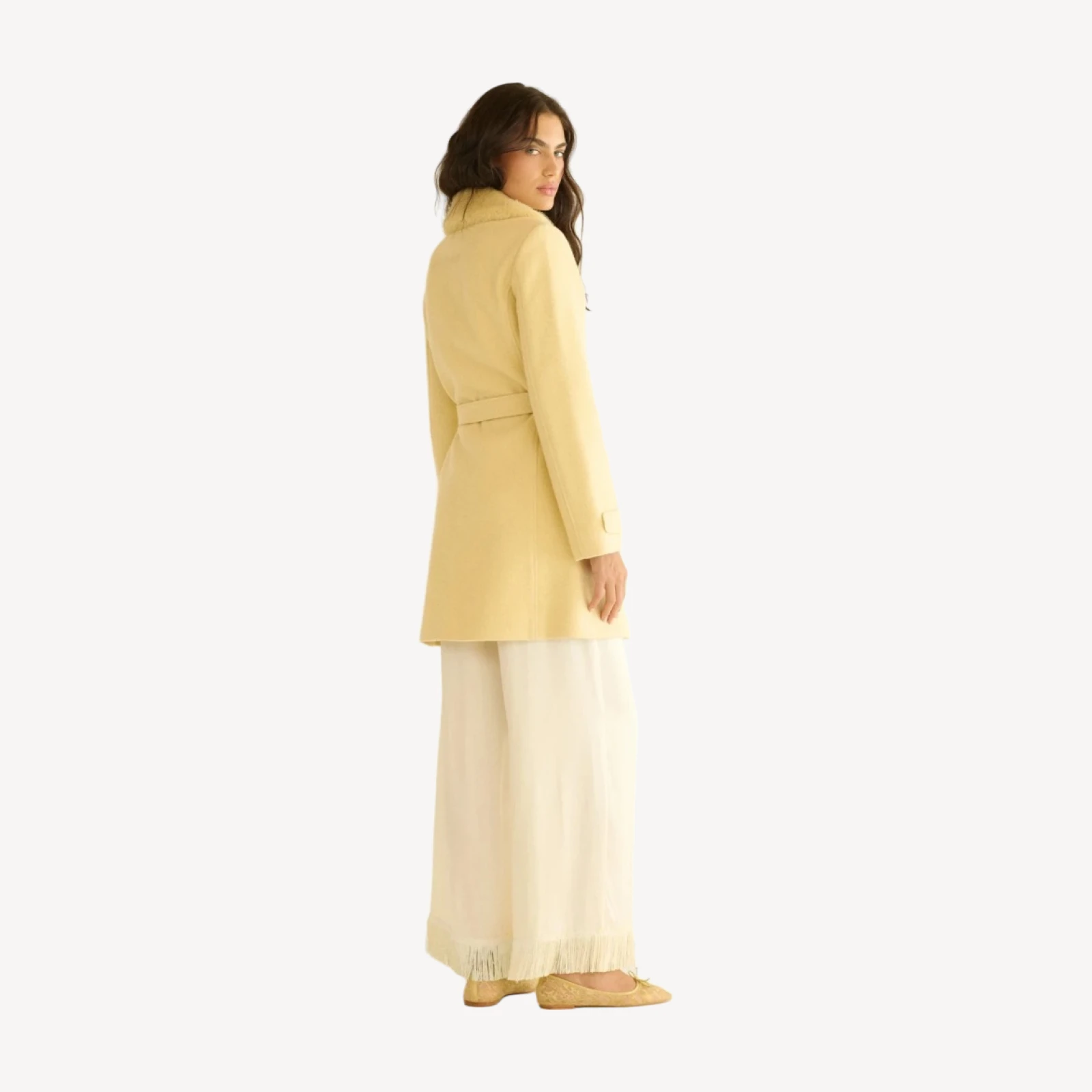 LAVON FRINGE PANT -- CANDLELIGHT